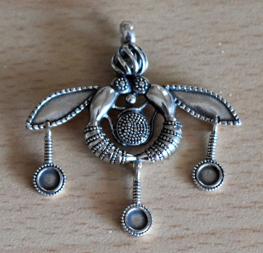 Bees - Malia Palace - 1800 - 1700 BC - Minoan Civilization - Crete, Ancient Greece -  Pendant - 925 Sterling Silver