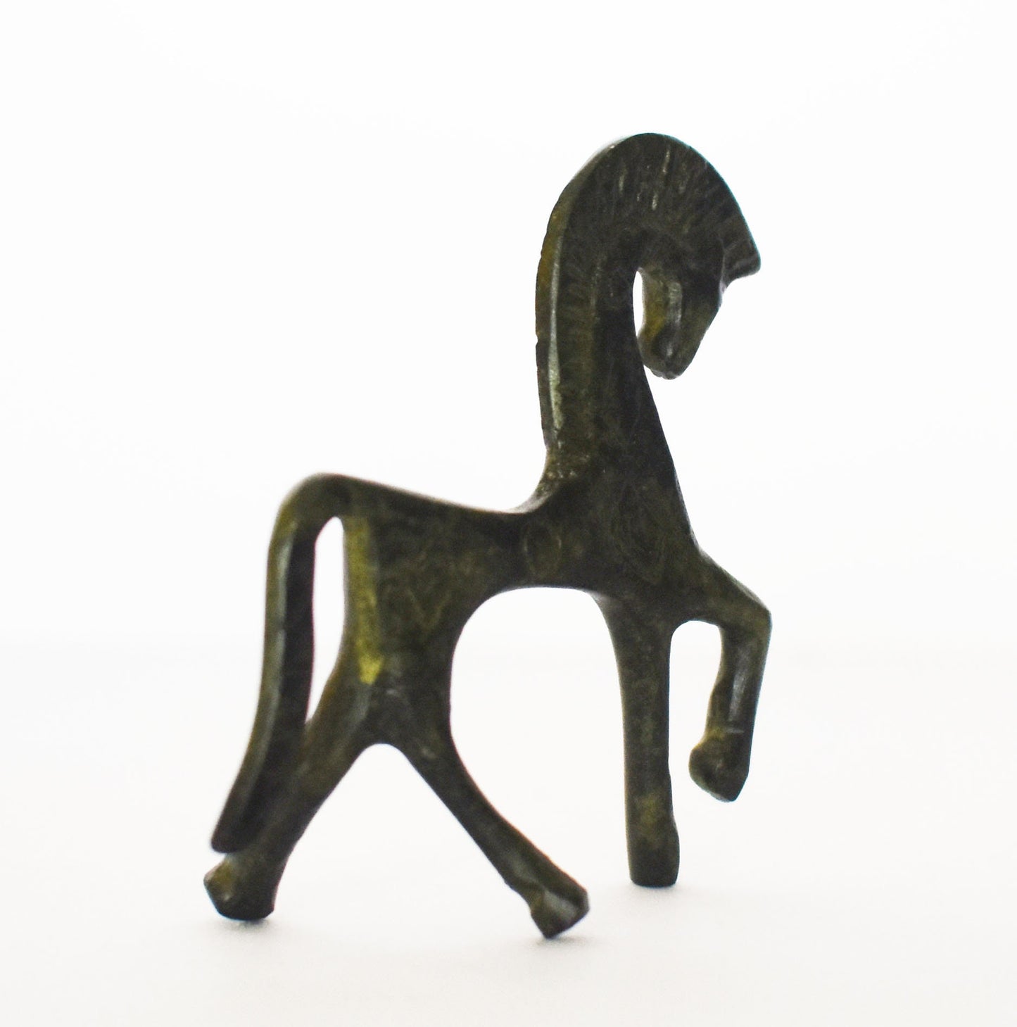 Ancient Greek Horse - pure Bronze Sculpture - Symbol of Wealth and Prosperity - Companion of Humans, Heroes, and Gods