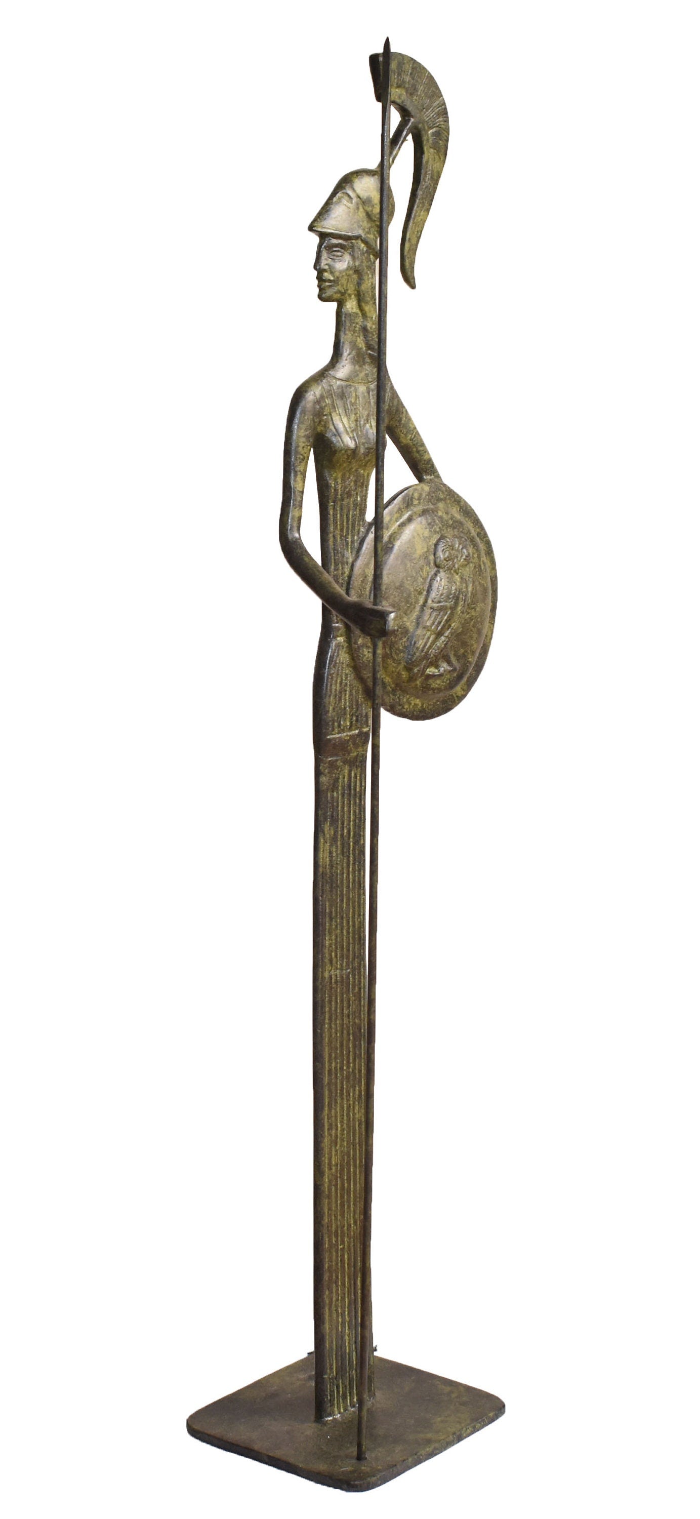 Athena Minerva - Pallas - Greek Roman goddess of  wisdom and strategy - pure bronze  statue