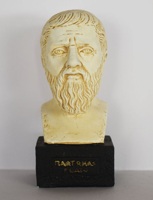 Plato - Student of Socrates and Teacher of Aristotle, First University - museum reproduction - head bust