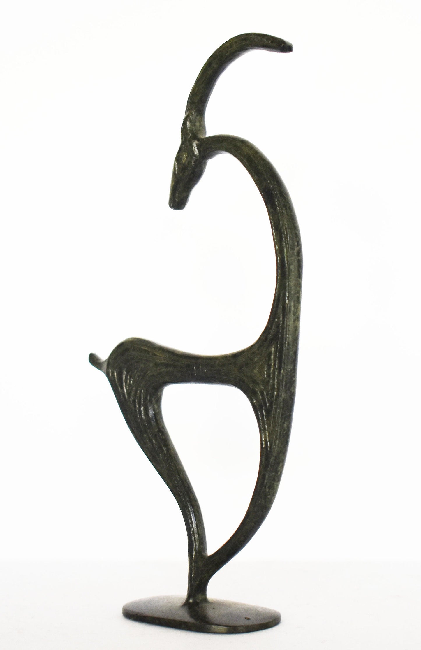 Graceful Ibex - pure Bronze Sculpture - Symbolize the quest for enlightenment and a deep connection with nature