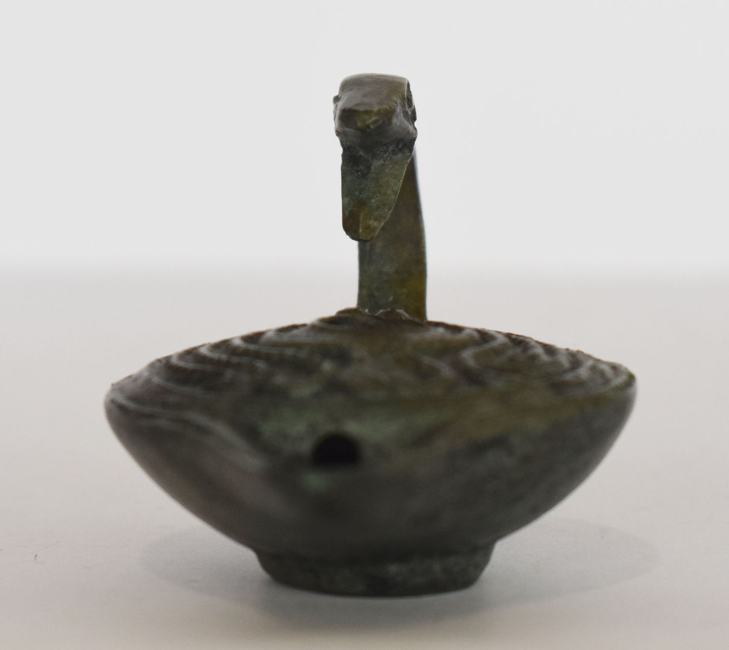 Bronze oil lamp - snake and octopus design - ancient Greek reproduction artifact