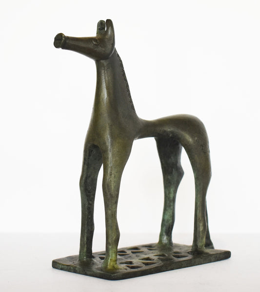 Ancient Greek Horse from Olympia - pure Bronze Sculpture - Symbol of Wealth and Prosperity