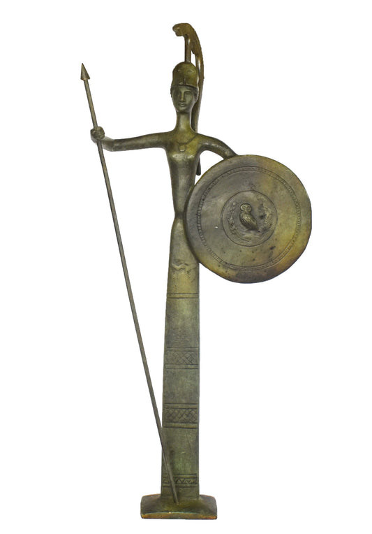 Athena Minerva - Greek Roman Goddess of wisdom and strategy - pure Bronze Sculpture