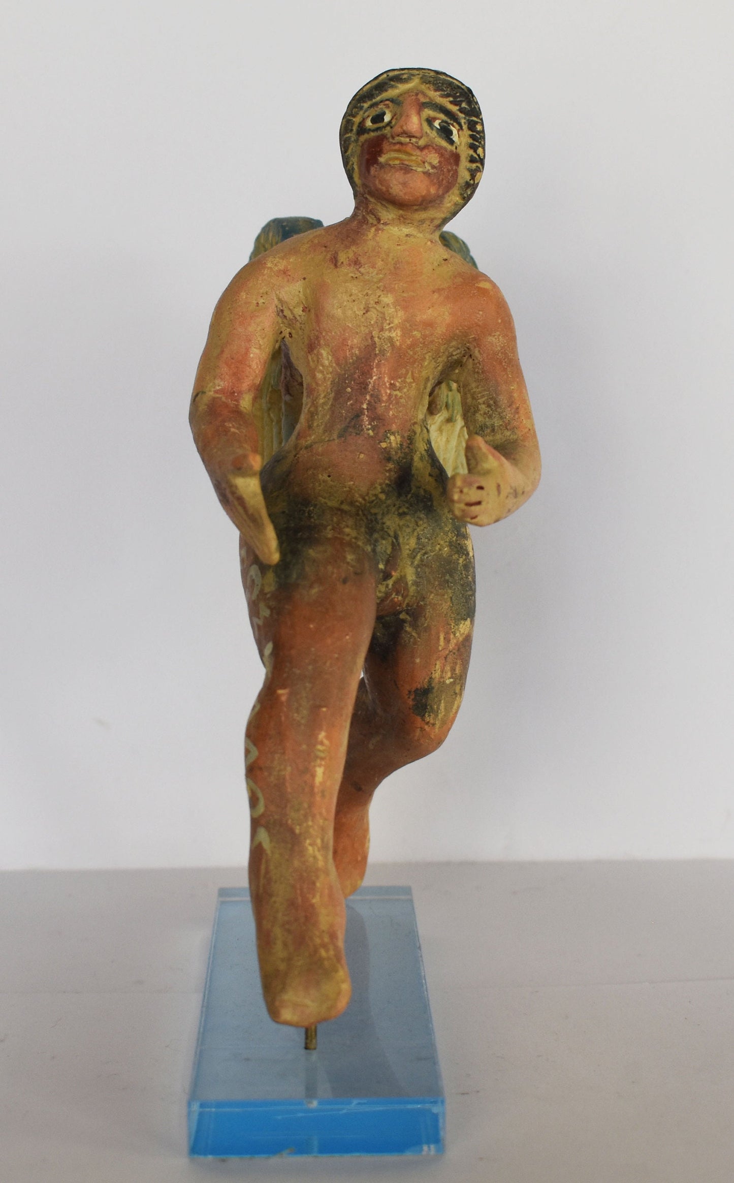 Eros Cupid - Greek Roman God of Sexual Attraction, Desire and Love - Plexiglass Base - Ceramic Artifact