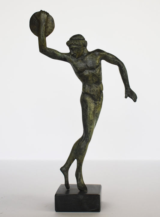 Discobolus - Discus Thrower - marble base - pure Bronze Sculpture