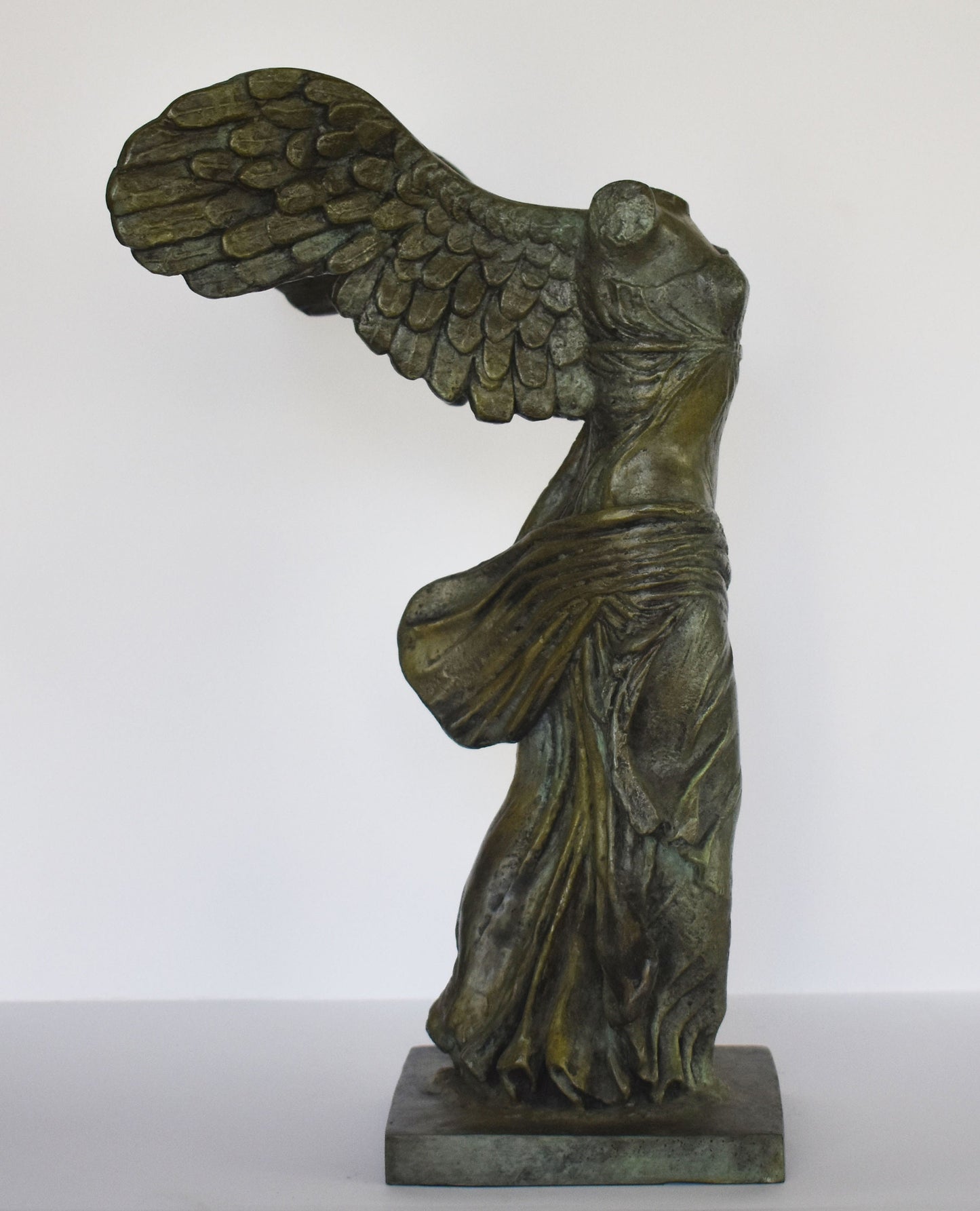 Winged Victory of Samothrace - Hellenistic sculpture of the Greek goddess Nike, which means Victory - pure Bronze Sculpture