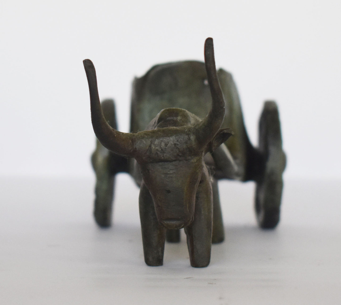 Bronze Oxen and Cart - Classic Period - Ancient Greek Reproduction - Pure Bronze Artifact