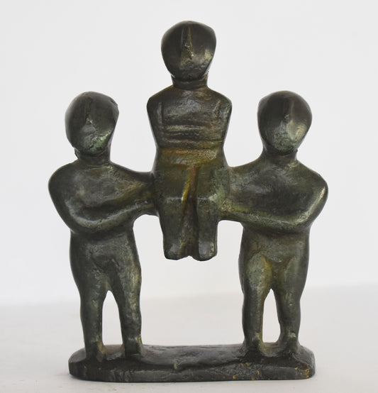 Cycladic figurines - Ceremony Participants - ancient Greek reproduction  - pure Bronze Sculpture