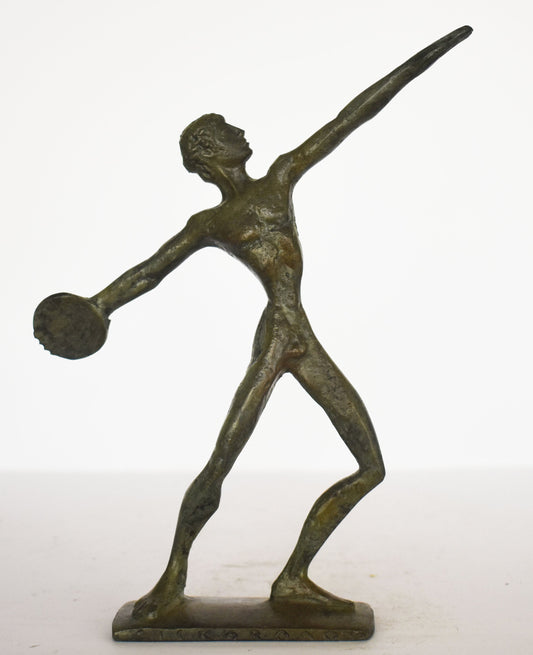 Discobolus - Discus Thrower - Olympic Games athlete - modern - capturing the perfect human form - pure Bronze Sculpture