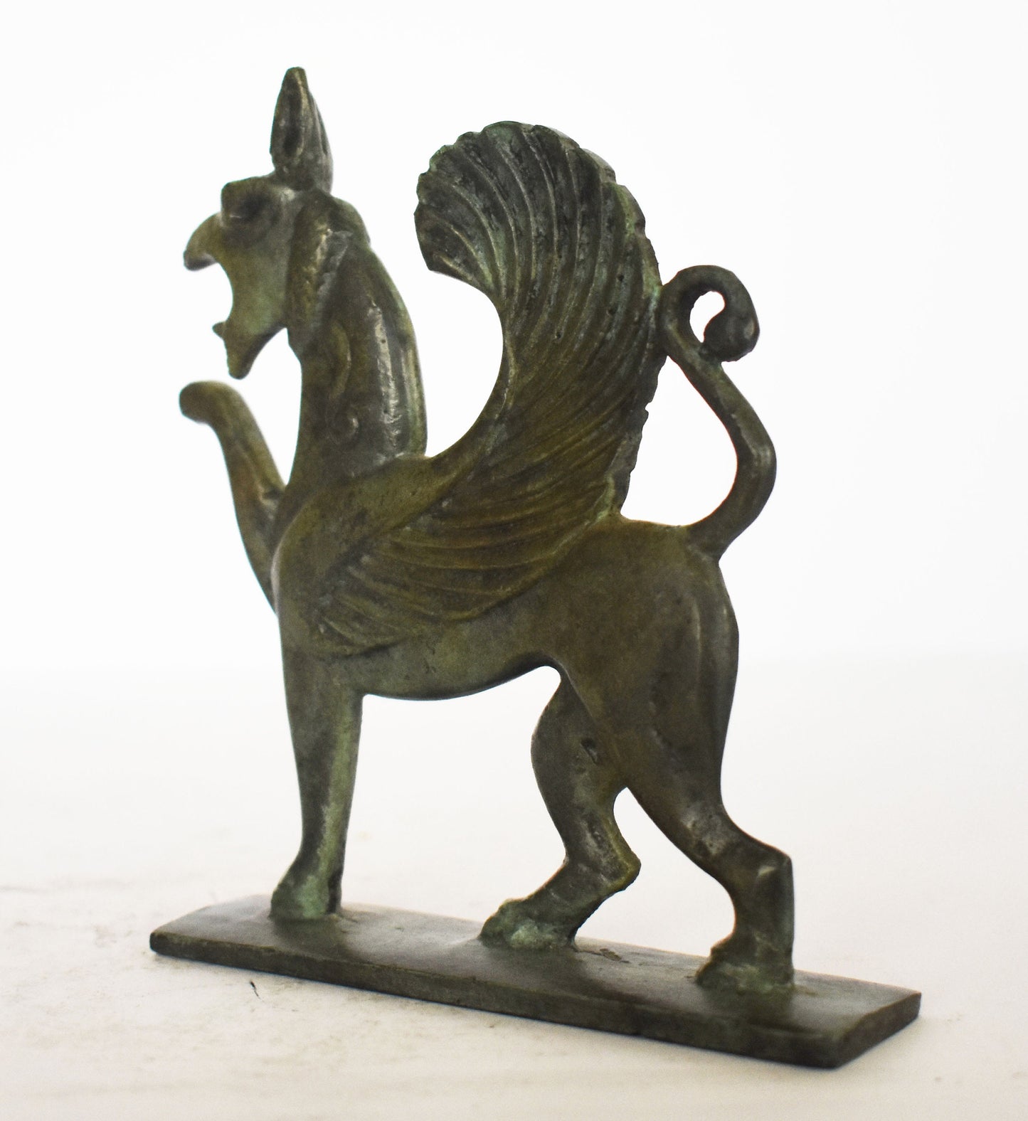 Griffin -  marble base - Ancient Greek legendary creature - Museum Replica - pure Bronze Sculpture