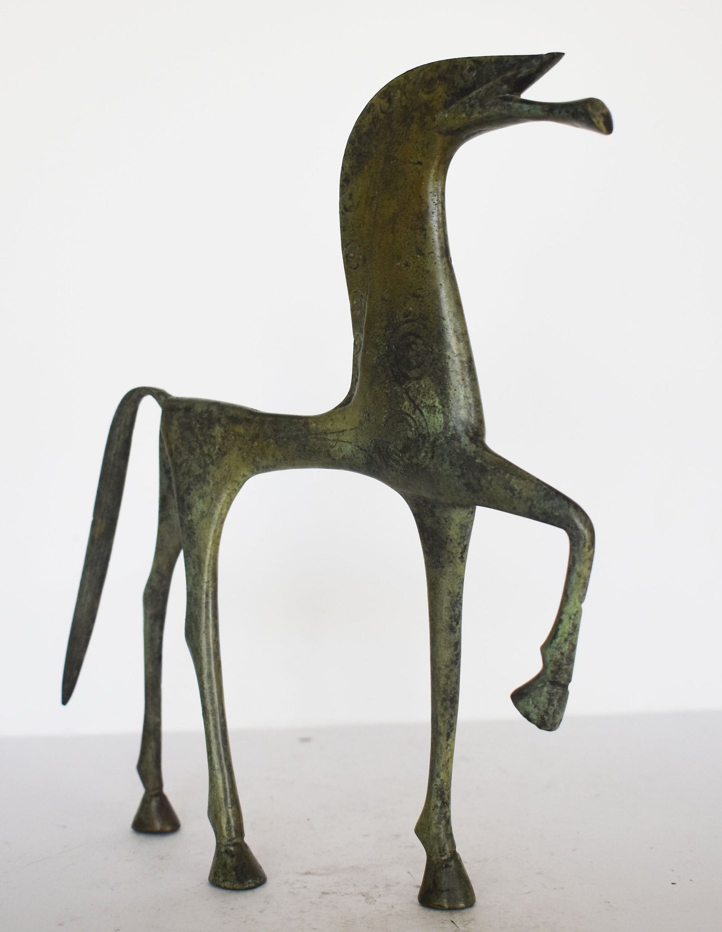 Ancient Greek Horse - pure Bronze Sculpture - Handmade - Symbol of Wealth and Prosperity
