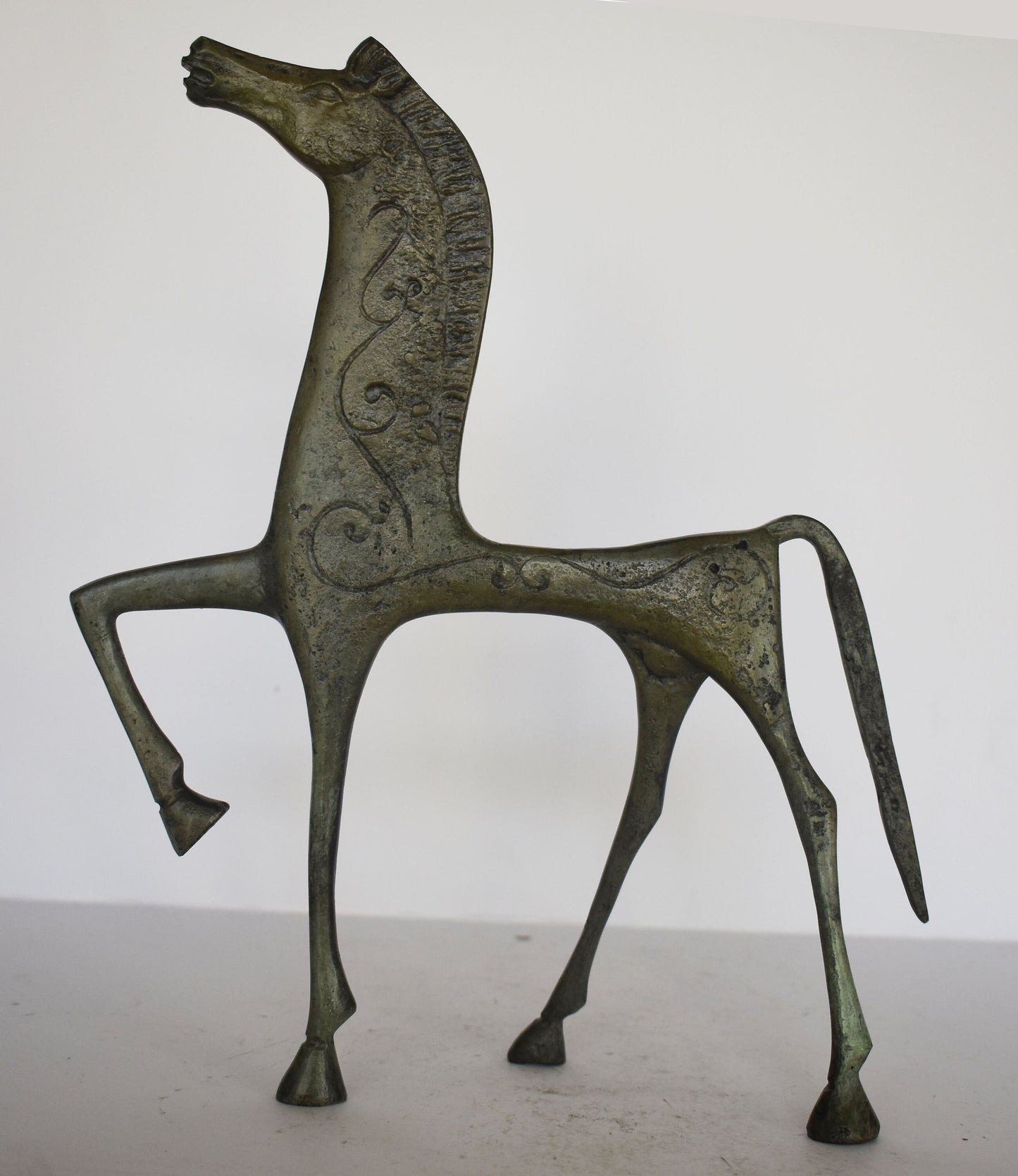 Ancient Greek Horse - pure Bronze Sculpture - Quality Art - Symbol of Wealth and Prosperity
