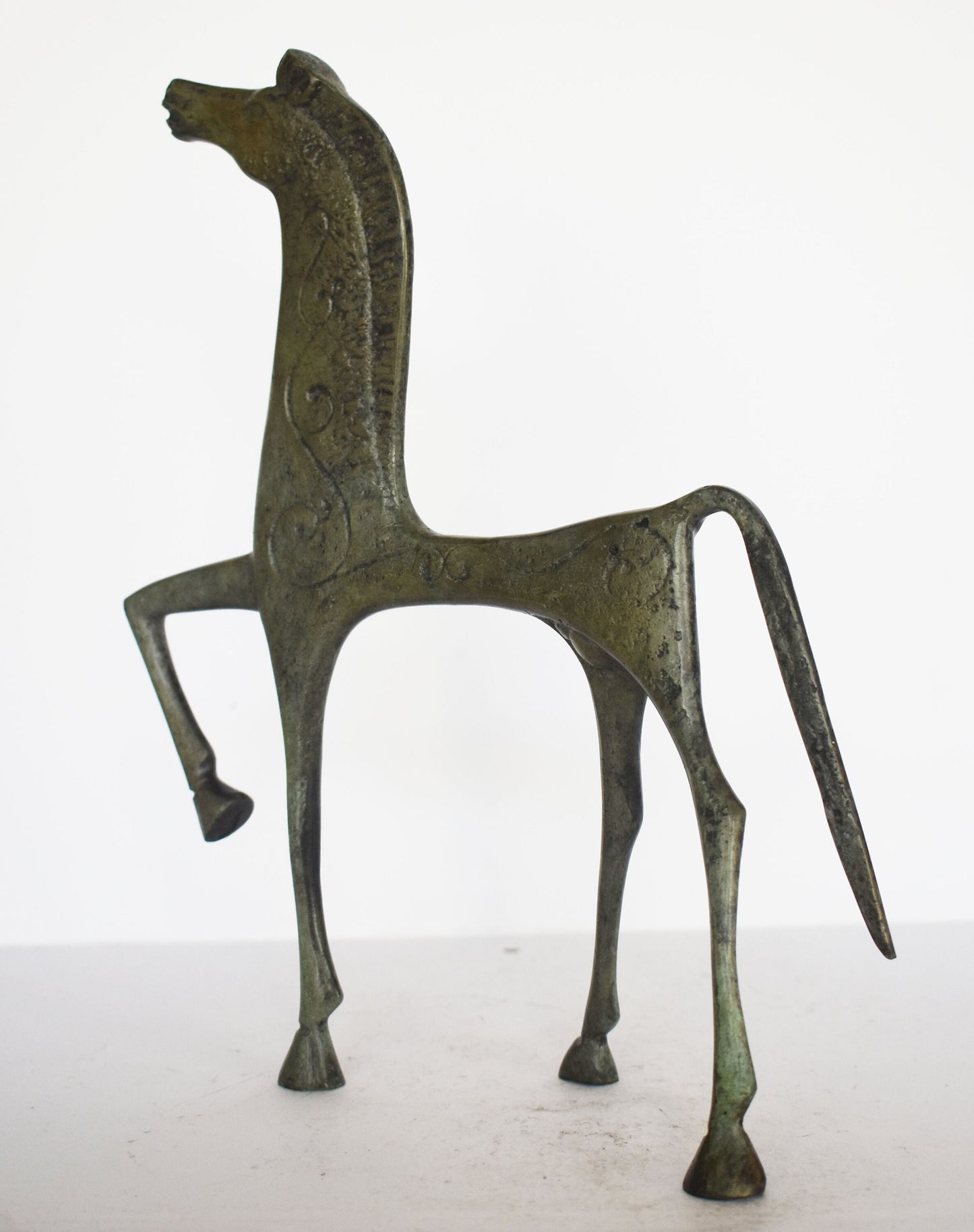 Ancient Greek Horse - pure Bronze Sculpture - Quality Art - Symbol of Wealth and Prosperity