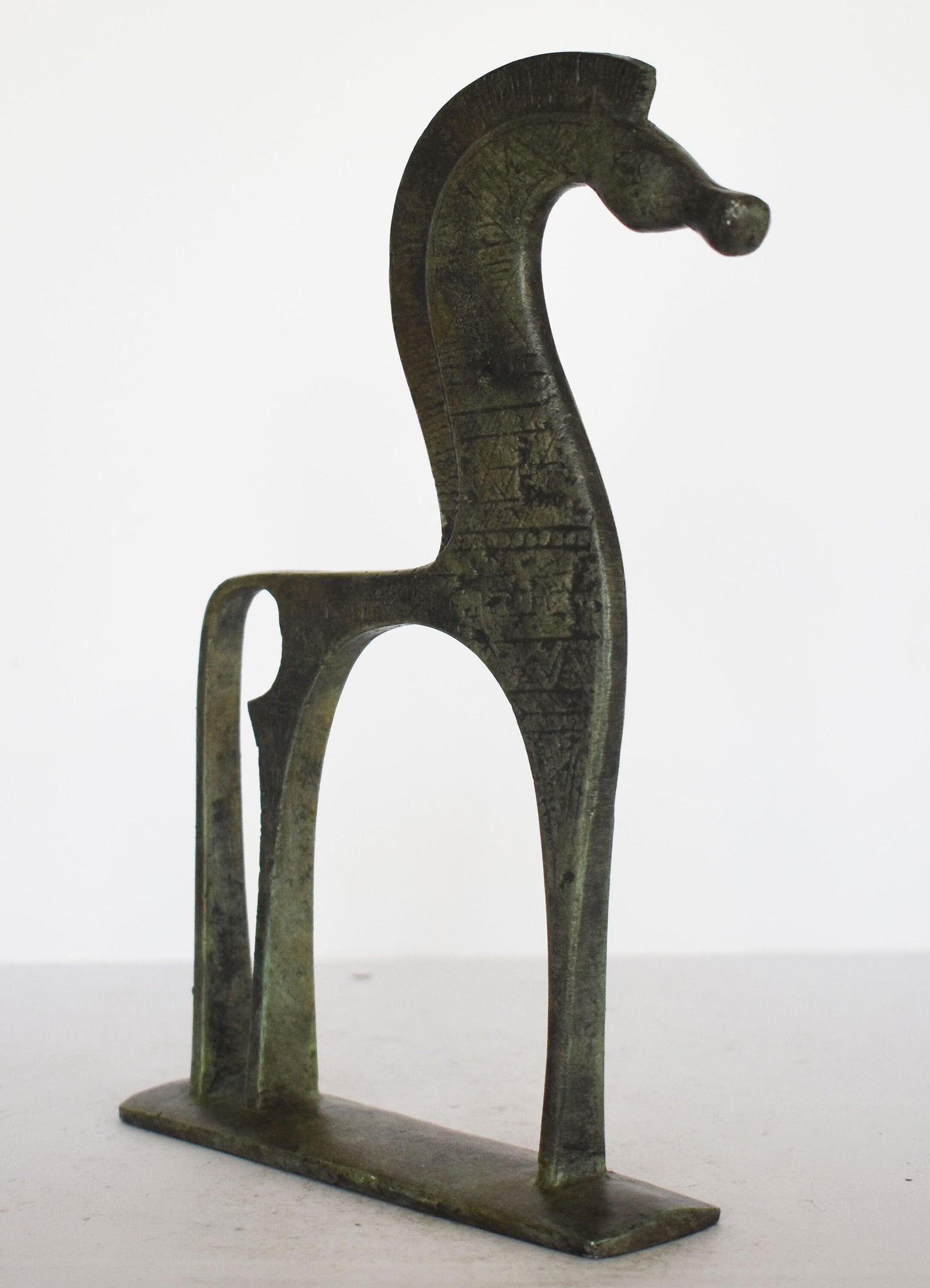 Ancient Greek Horse - Mycenaean - pure Bronze Sculpture - Symbol of Wealth and Prosperity