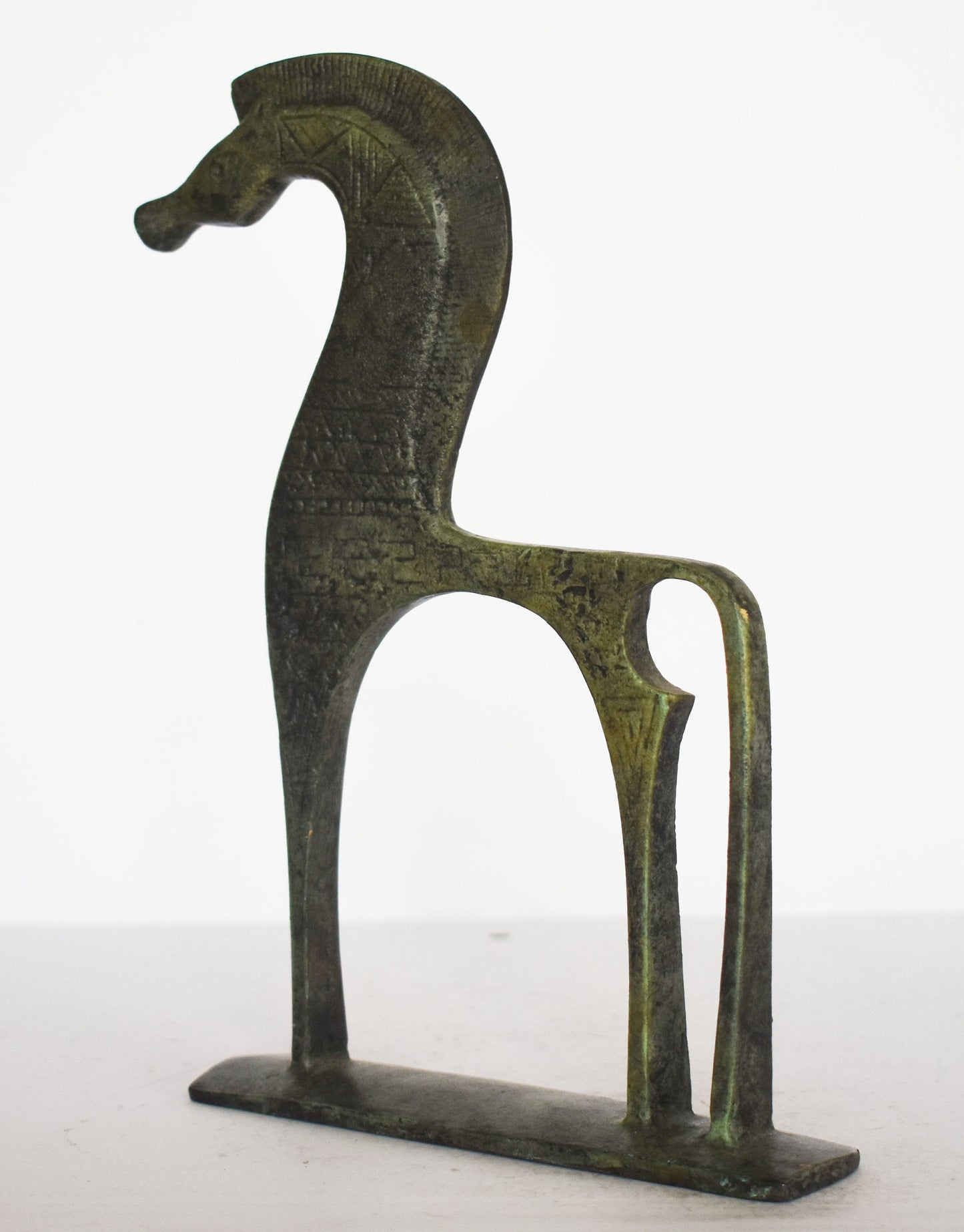 Ancient Greek Horse - Mycenaean - pure Bronze Sculpture - Symbol of Wealth and Prosperity