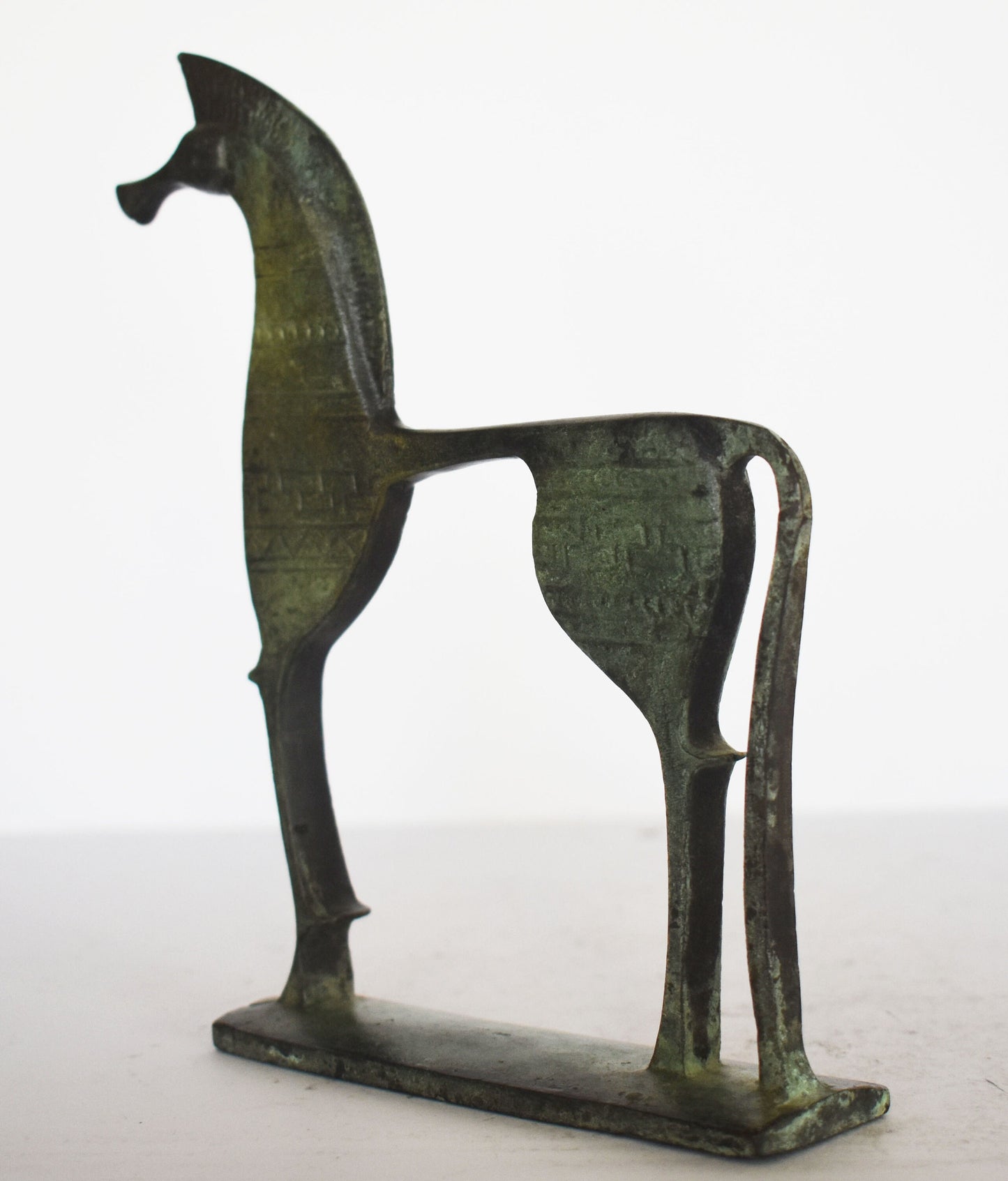 Ancient Greek Horse - pure Bronze Sculpture - Equine Decor - Symbol of Wealth and Prosperity
