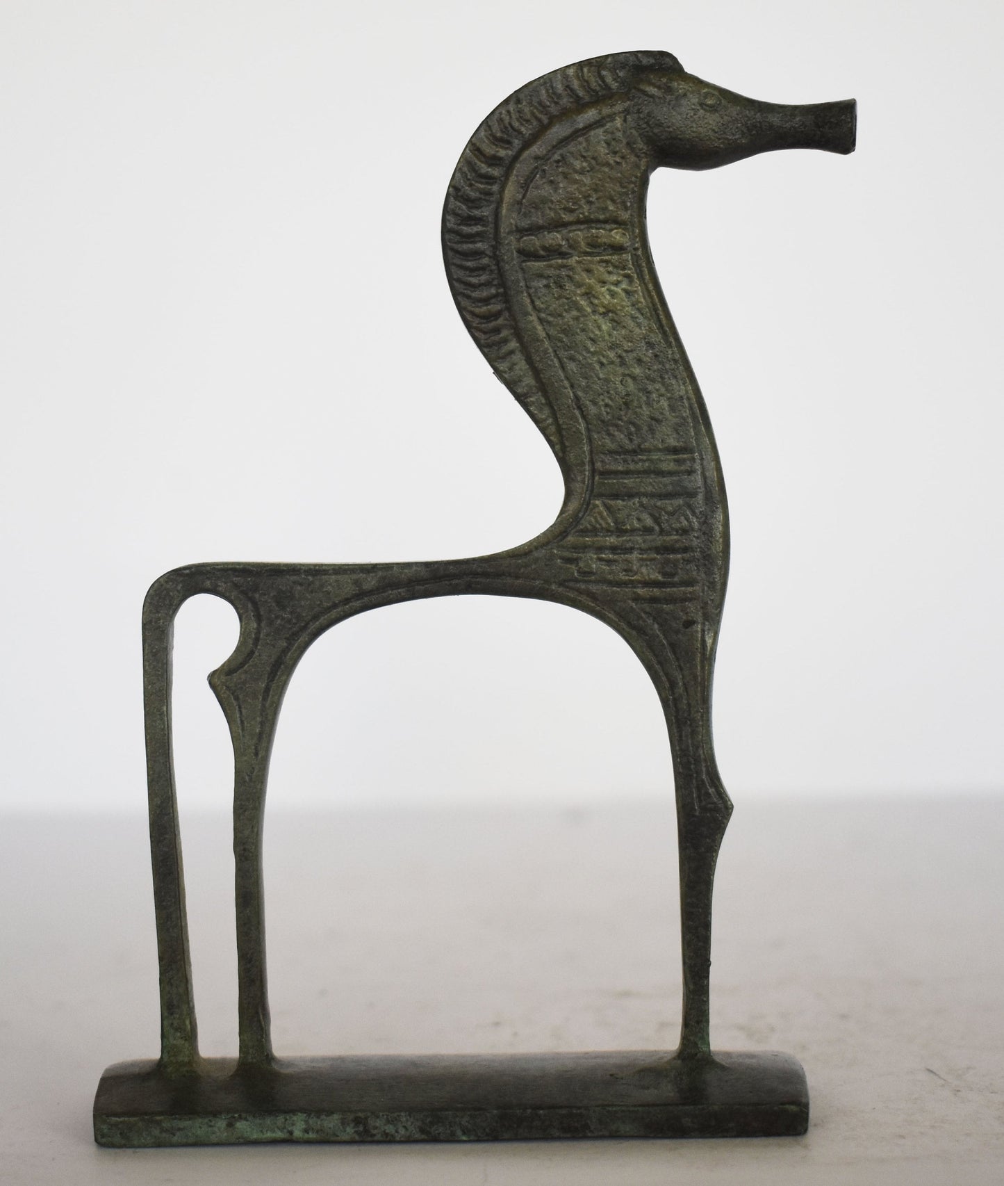 Ancient Greek Horse - Solid Bronze Sculpture - Symbol of Wealth and Prosperity