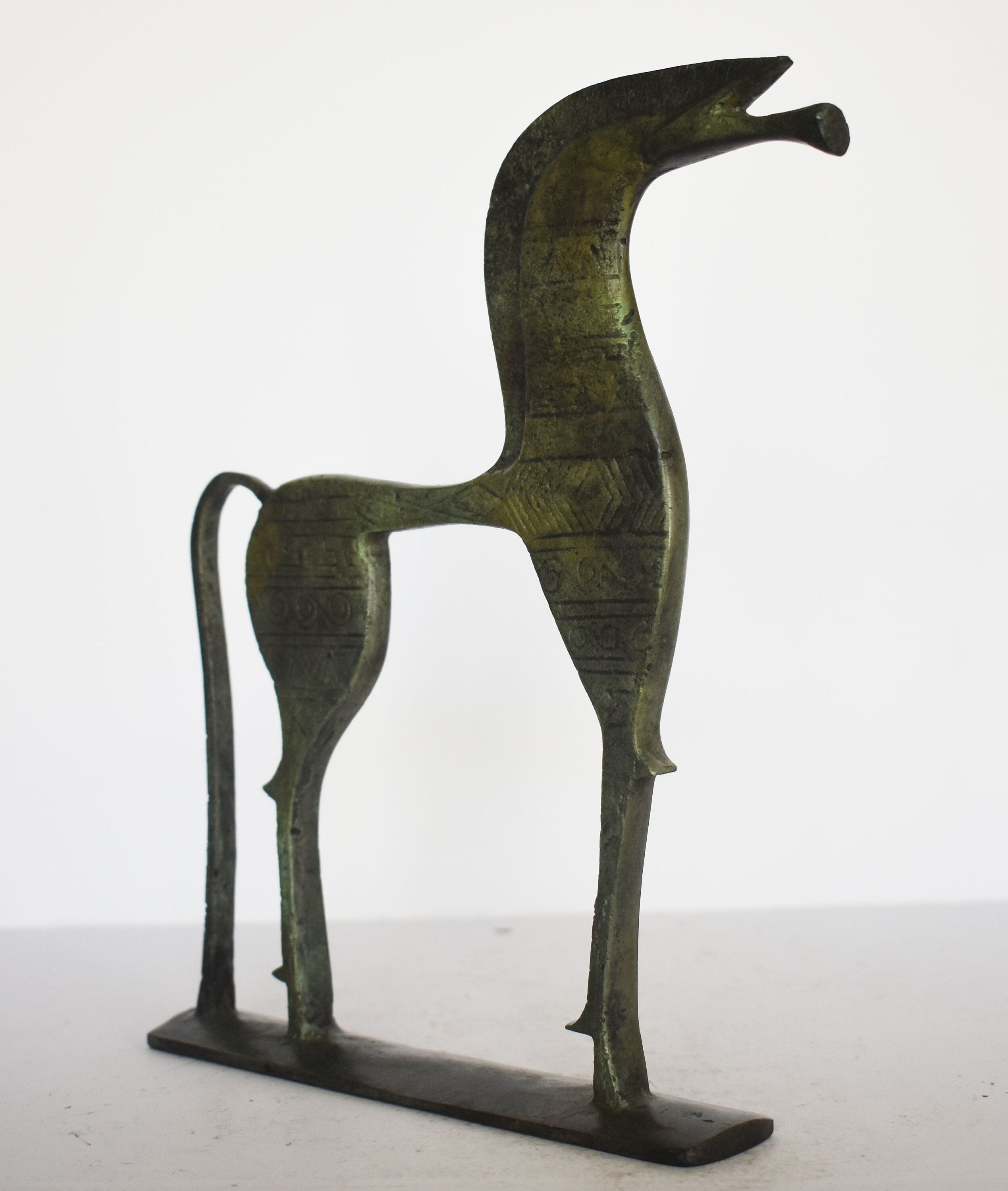 Ancient Greek Horse - pure Bronze Sculpture - Symbol of Wealth and Prosperity - Replica