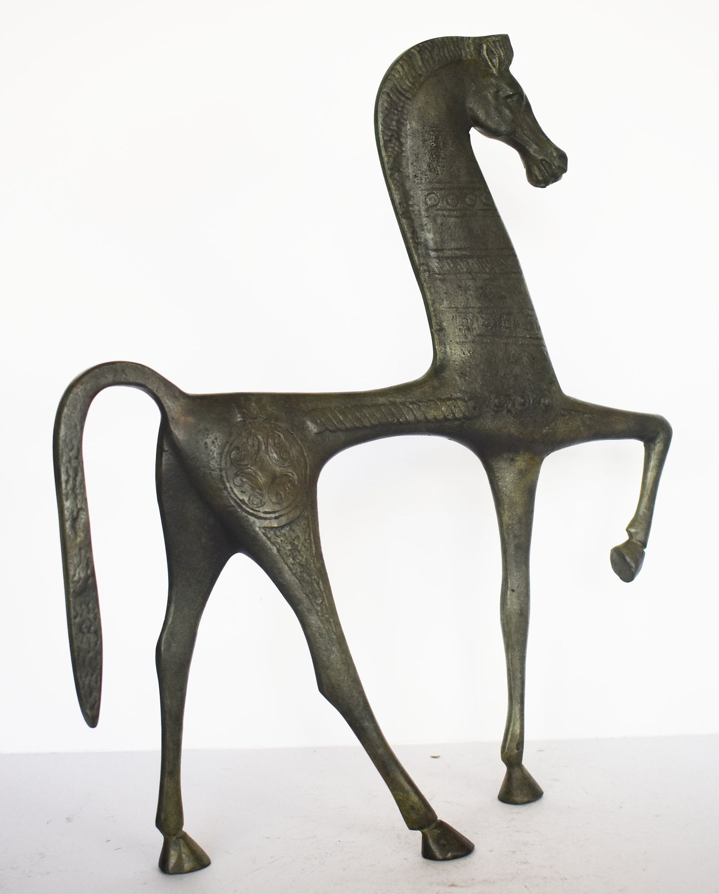 Ancient Greek Horse - pure Bronze Sculpture - Gift - Symbol of Wealth and Prosperity