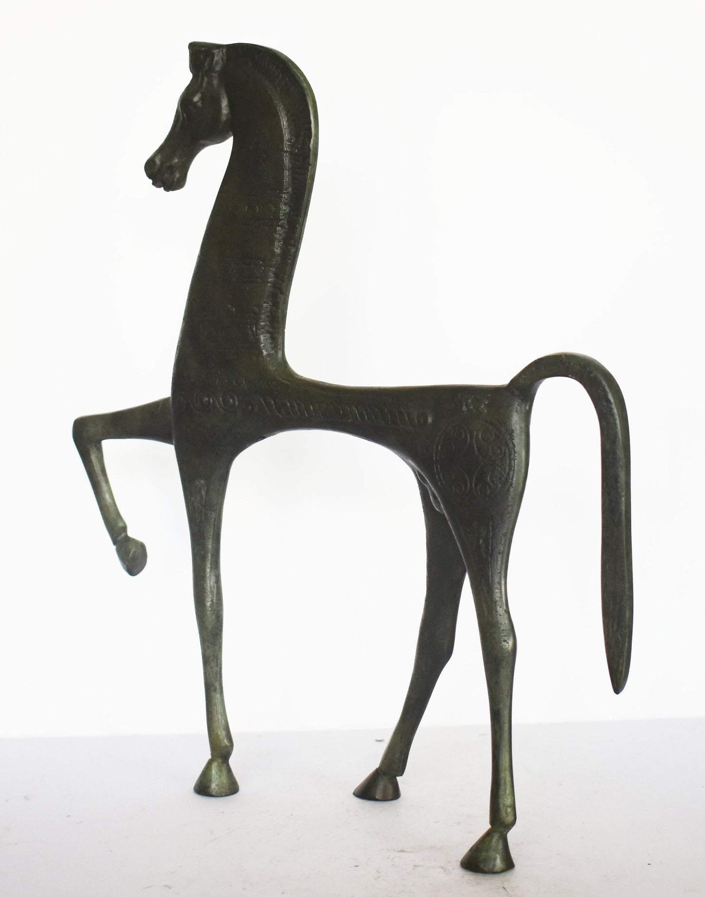 Ancient Greek Horse - pure Bronze Sculpture - Gift - Symbol of Wealth and Prosperity