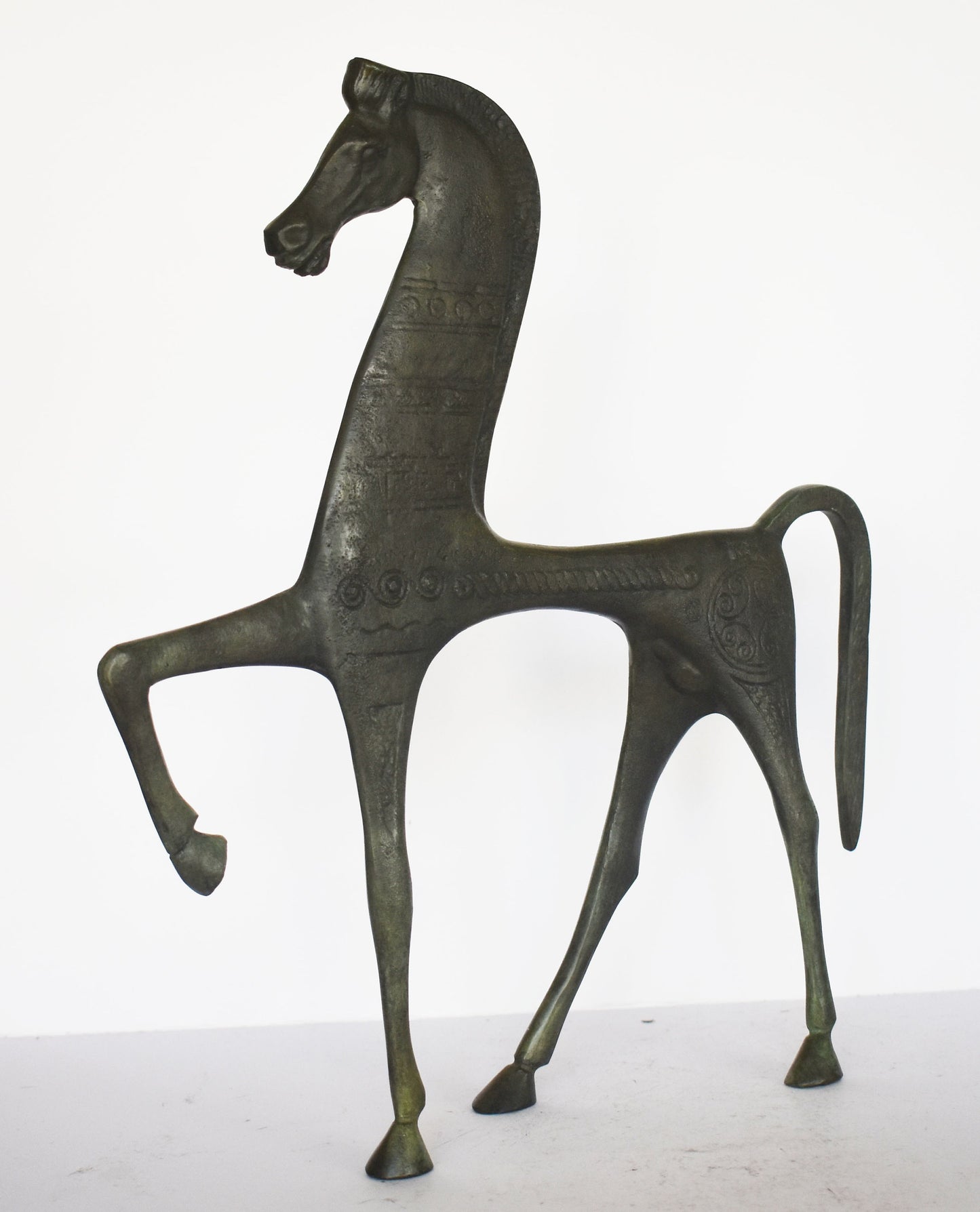 Ancient Greek Horse - pure Bronze Sculpture - Gift - Symbol of Wealth and Prosperity