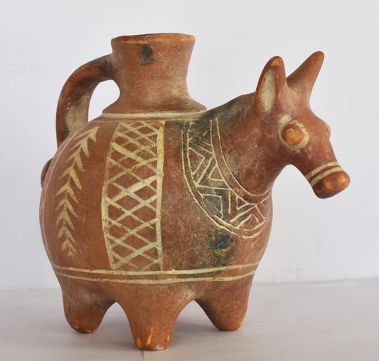 Rhyton in the form of Donkey - Cyprus - 1200 BC - Museum Reproduction - Ceramic Artifact