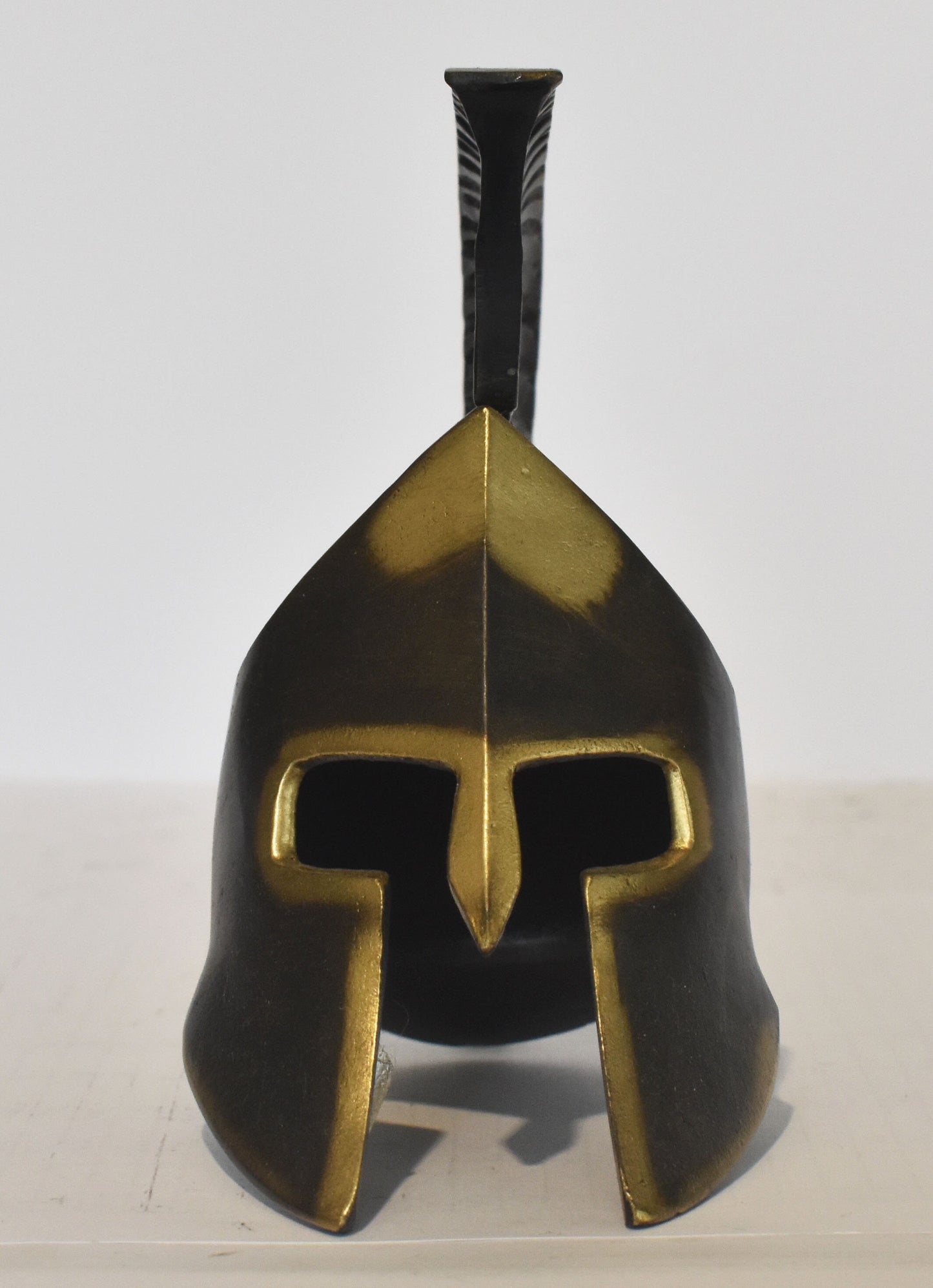 Leonida's Helmet - Spartan king - Battle of Thermopylae - 300 Spartans - come and get them - pure bronze  statue