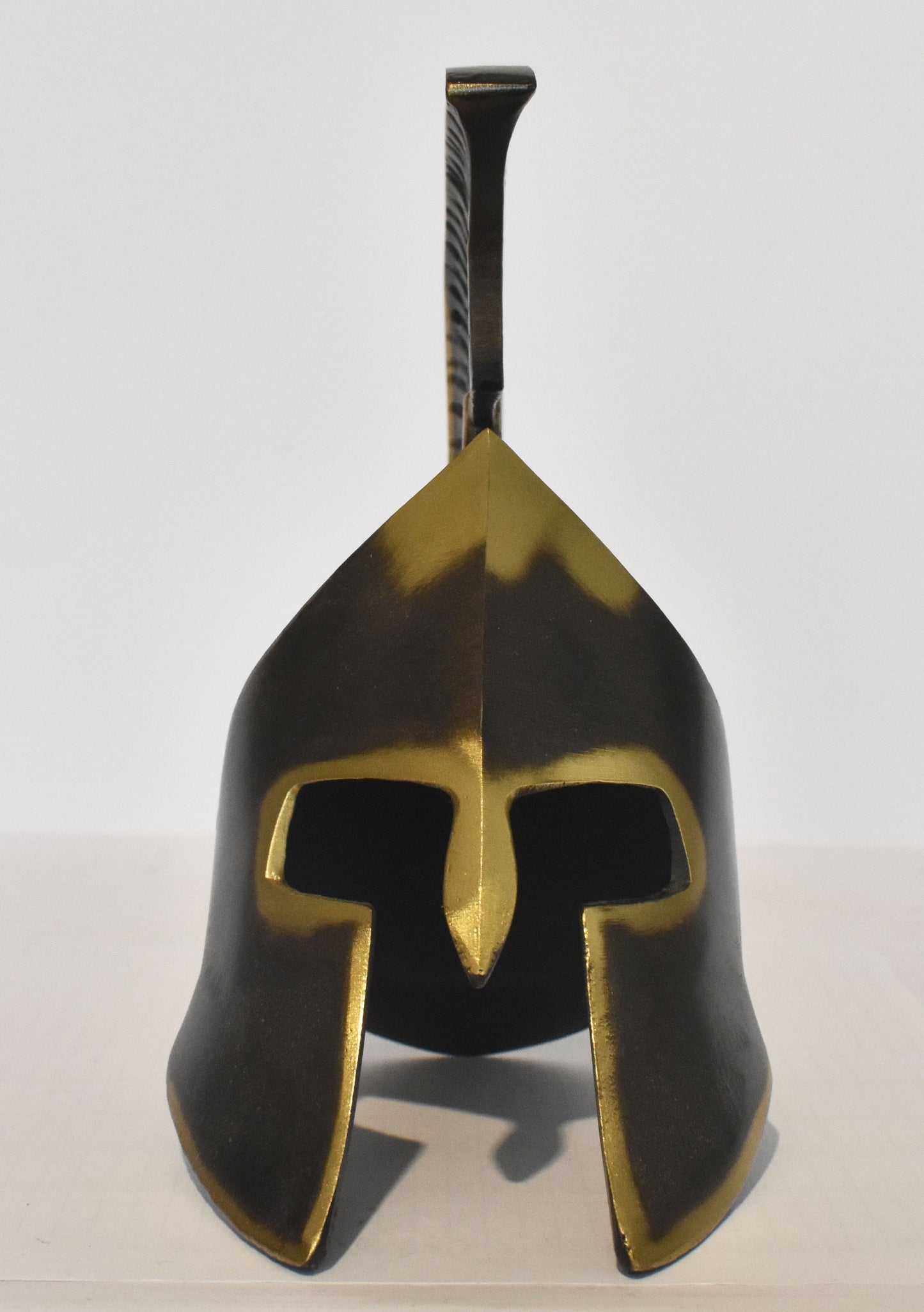 Leonida's Helmet - King of the city-state of Sparta - Battle of Thermopylae - 300 Spartans - pure bronze  statue