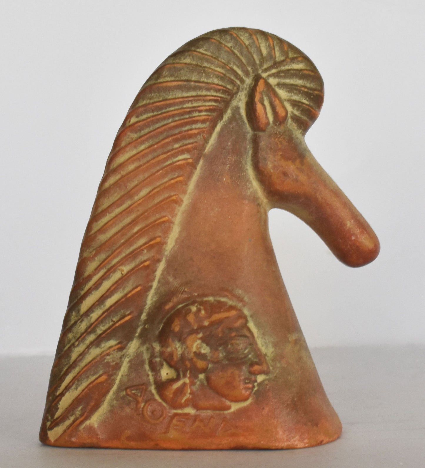 Horse Head - Athens, Attica - 500 BC - Symbol of  Courage, Integrity, Power - dedication at sanctuary - Museum Replica - Ceramic Artifact