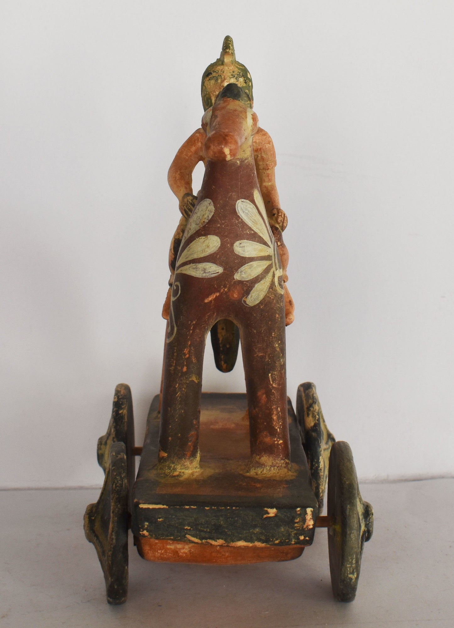 Horse Rider - Wheels Toy - Athens, Attica - 500 BC - Miniature - Museum Reproduction  - Ceramic Artifact