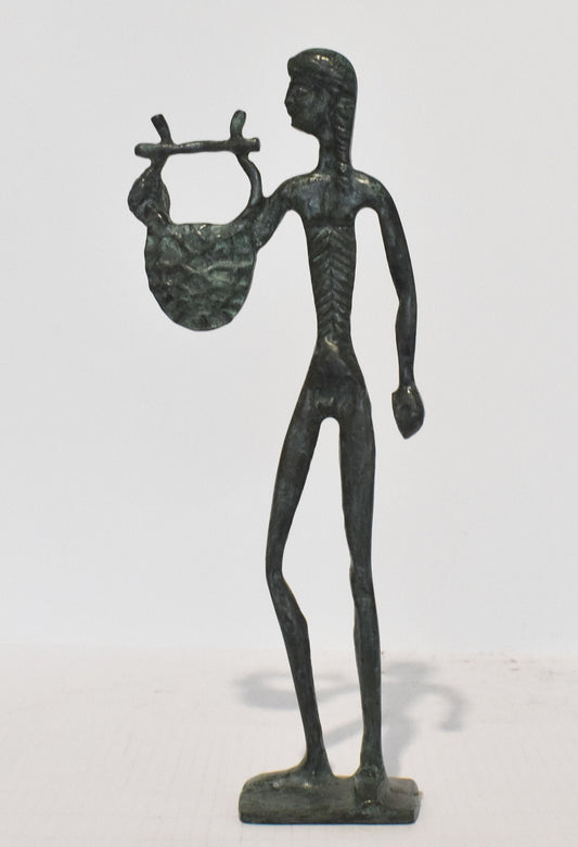 Apollo - Greek Roman God of music, healing, light, prophecy and enlightenment - Greek Mythology - pure bronze  statue