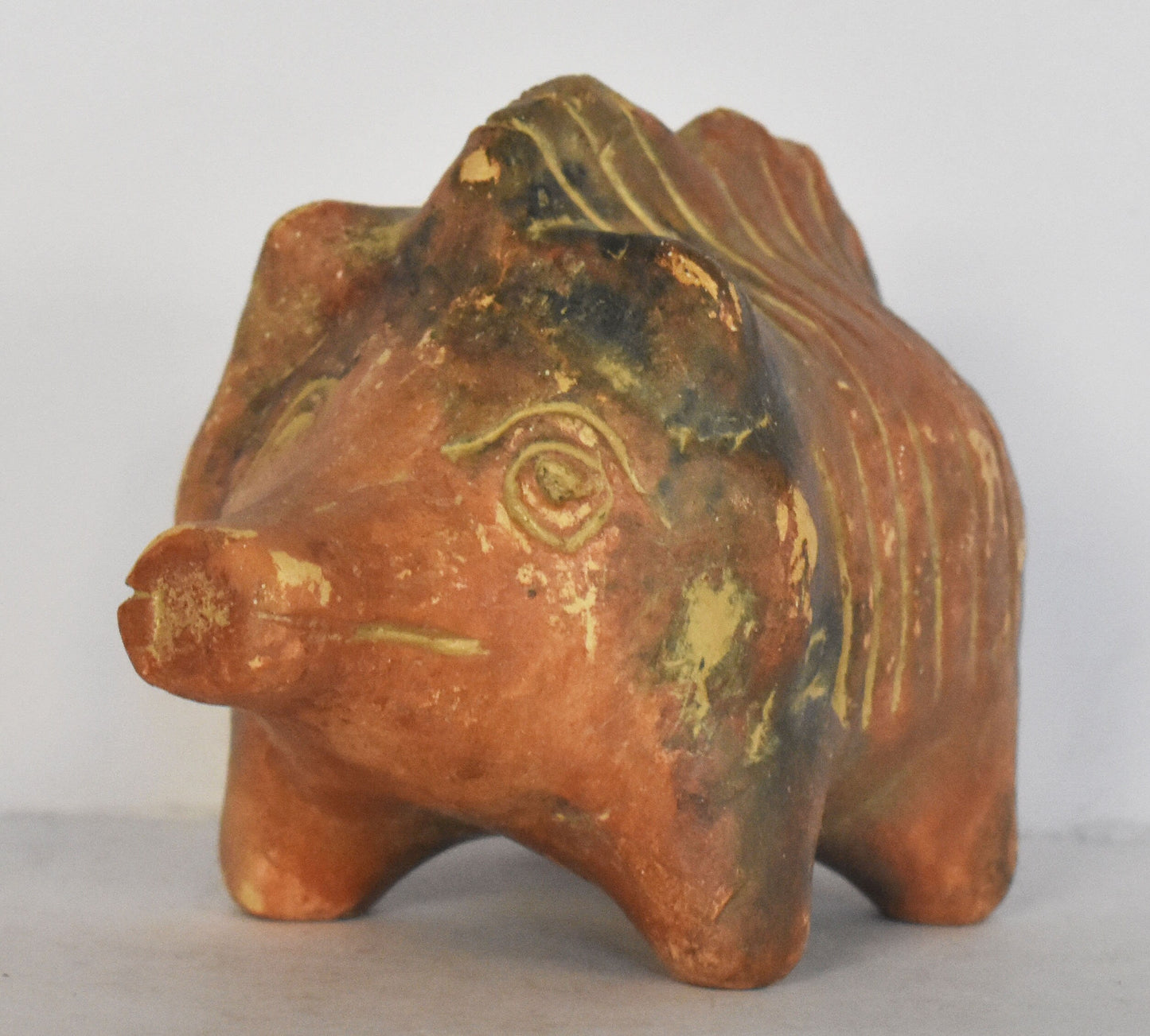 Idol of a Wild Pig -  Mycenae - 1100 BC - Symbol of Abundance, Courage, Generosity - Miniature - Museum Reproduction - Ceramic Artifact