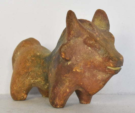 Ancient idol of a bull - Mycenae - 1100 BC - Symbol of Rebirth, Wealth and Abundance - Miniature - Museum Reproduction - Ceramic Artifact