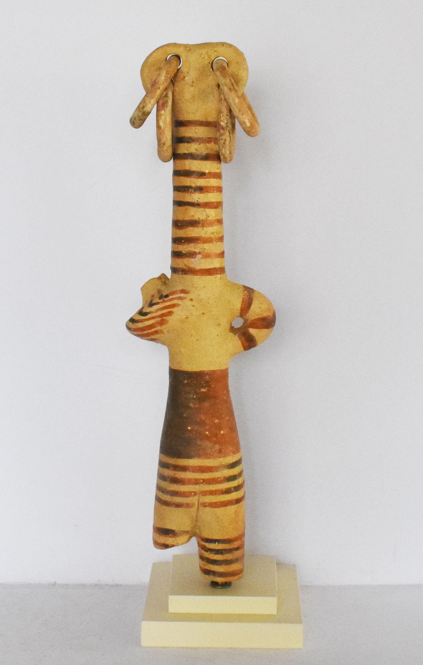 Male Tubular Idol - From Cyprus - 1900-1650 BC - Pierides Museum - Reproduction - Ceramic Artifact