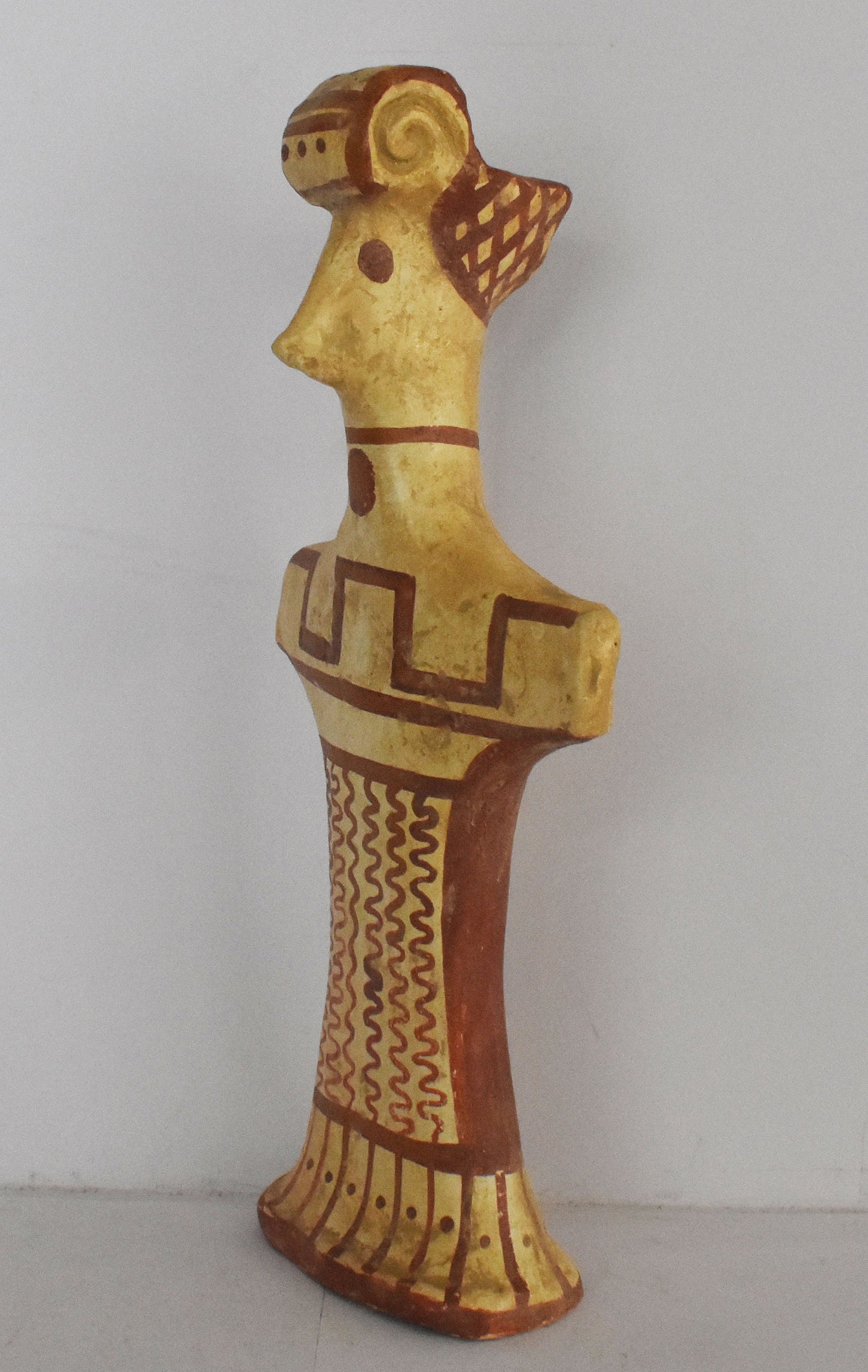 Female Idol - Opened Hands Position - Mycenaean - Boeotia, Central Greece - 700 BC - Museum Reproduction - Ceramic Artifact