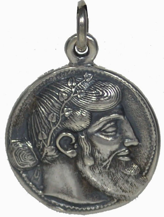 Dionysus Bacchus, God of Wine - Silenus, Companion of the God - Naxos Sicily Tetradrachm - 461-430 BC - Coin Pendant - 925 Sterling Silver