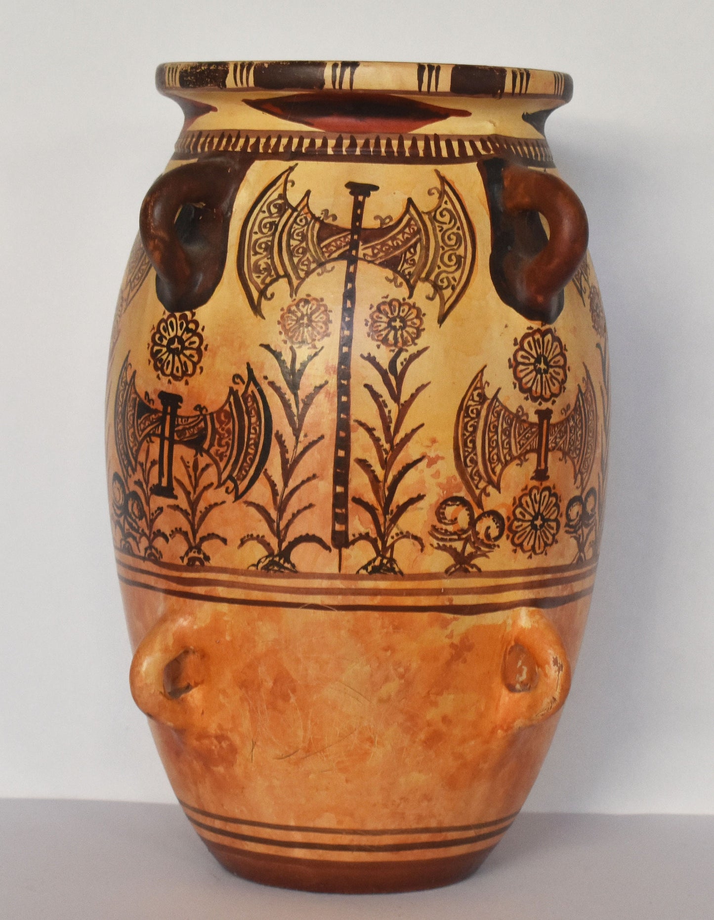 Pithos Vessel with Double-Head Axe, Labrys - Minoan - 1800 BC - Knossos Palace - Crete - Ceramic Vase