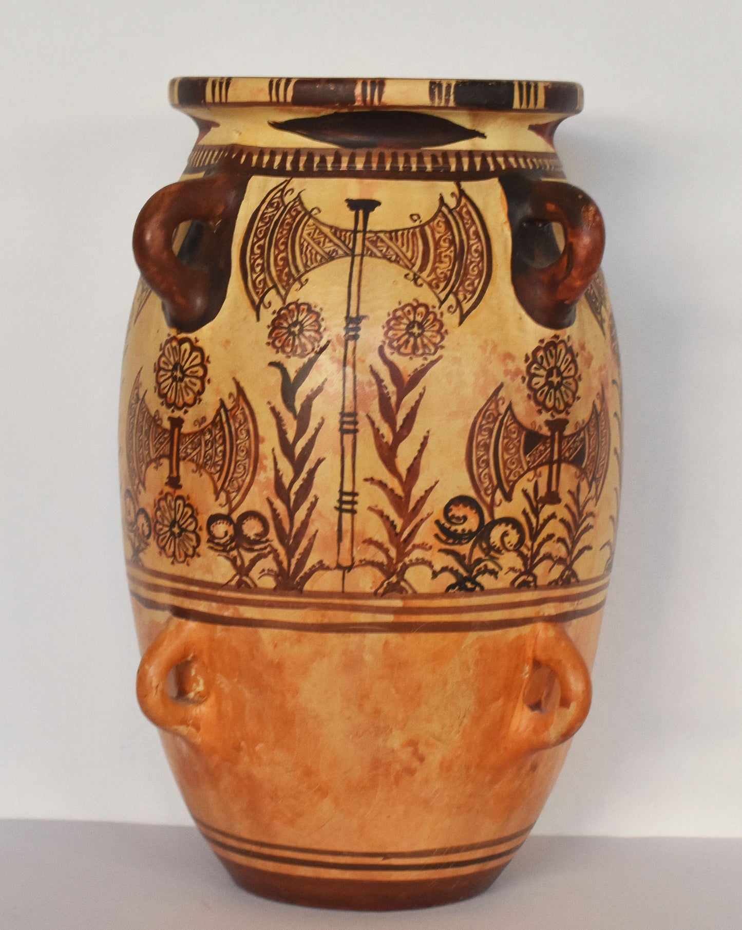 Pithos Vessel with Double-Head Axe, Labrys - Minoan - 1800 BC - Knossos Palace - Crete - Ceramic Vase