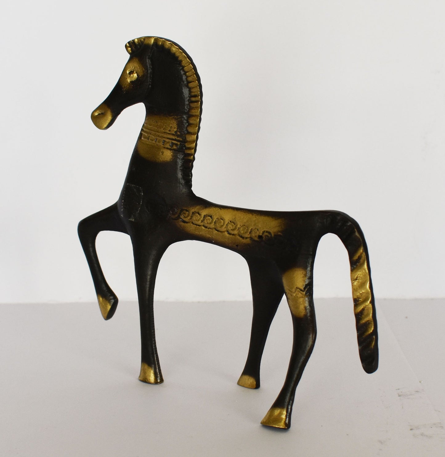 Ancient Greek Horse - Figurine - pure Bronze Sculpture - Symbol of Wealth and Prosperity