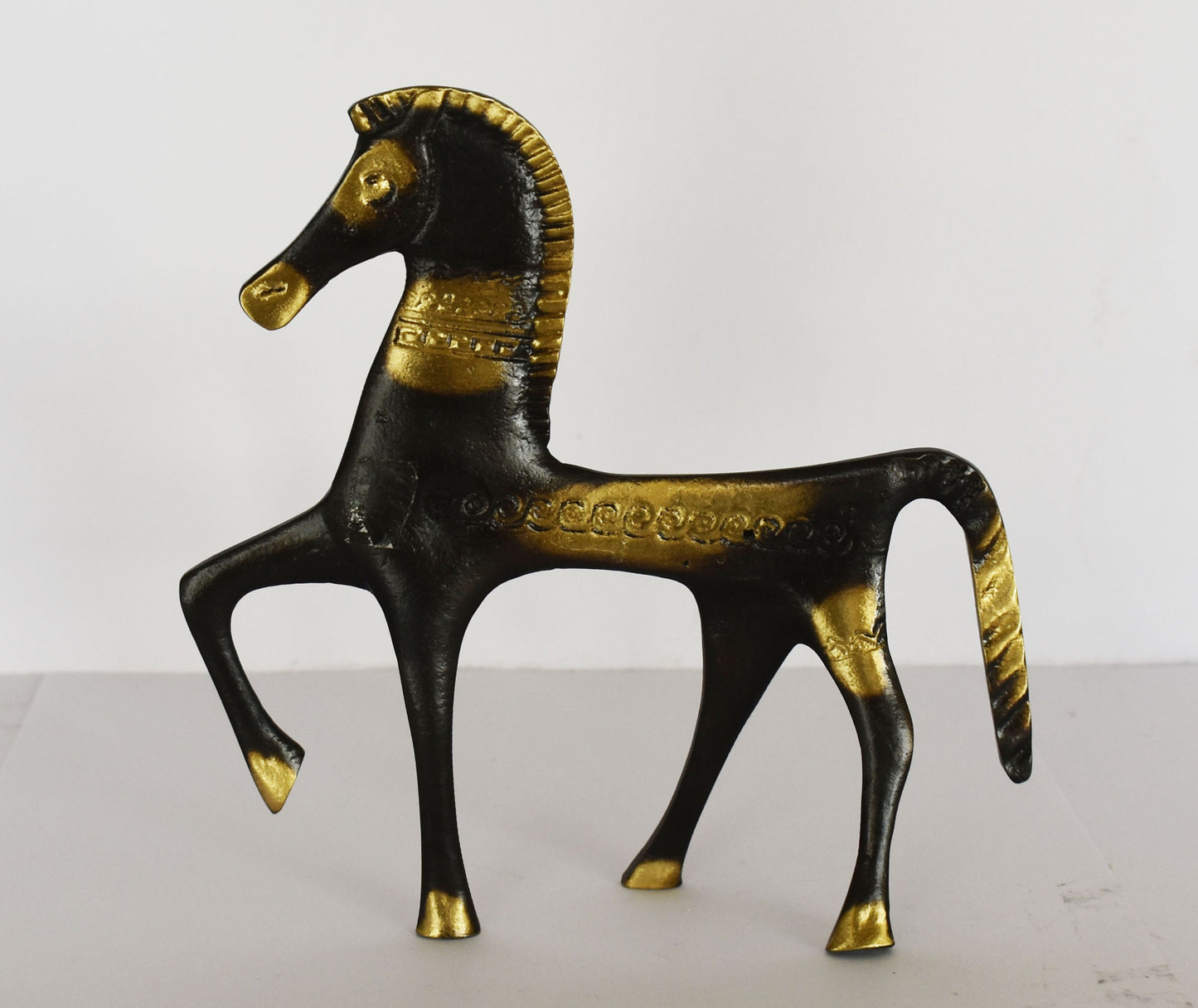 Ancient Greek Horse - Figurine - pure Bronze Sculpture - Symbol of Wealth and Prosperity