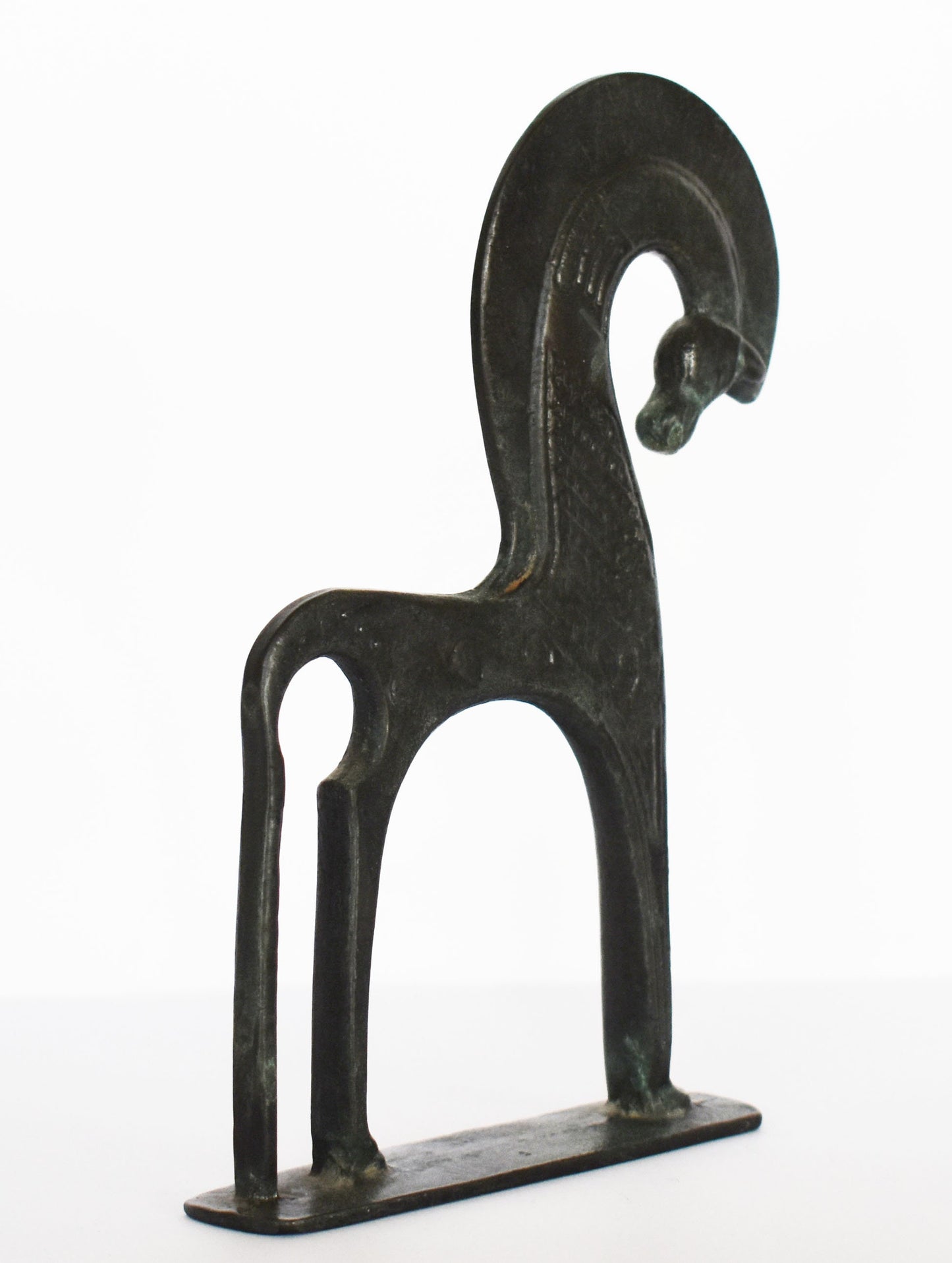 Ancient Greek Horse - pure Bronze Sculpture - Symbol of Wealth and Prosperity