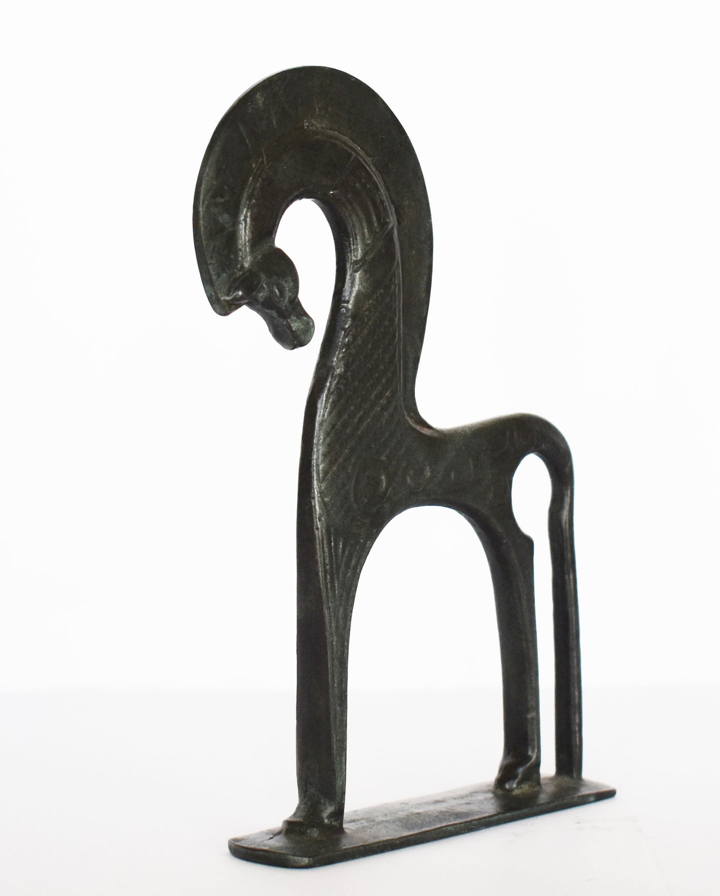 Ancient Greek Horse - pure Bronze Sculpture - Symbol of Wealth and Prosperity