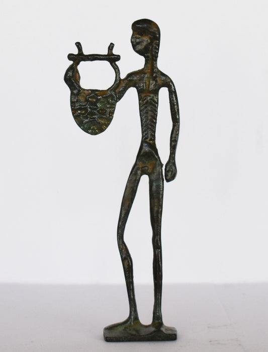 Apollo - Greek Roman God of  music, truth, prophecy, healing, Sun and light, poetry  - Greek Mythology - pure bronze  statue