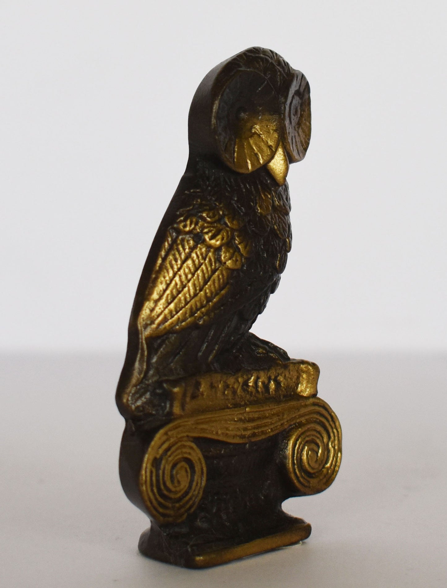 Athenian Owl - symbol of wisdom - ancient Greek reproduction  - pure Bronze Sculpture