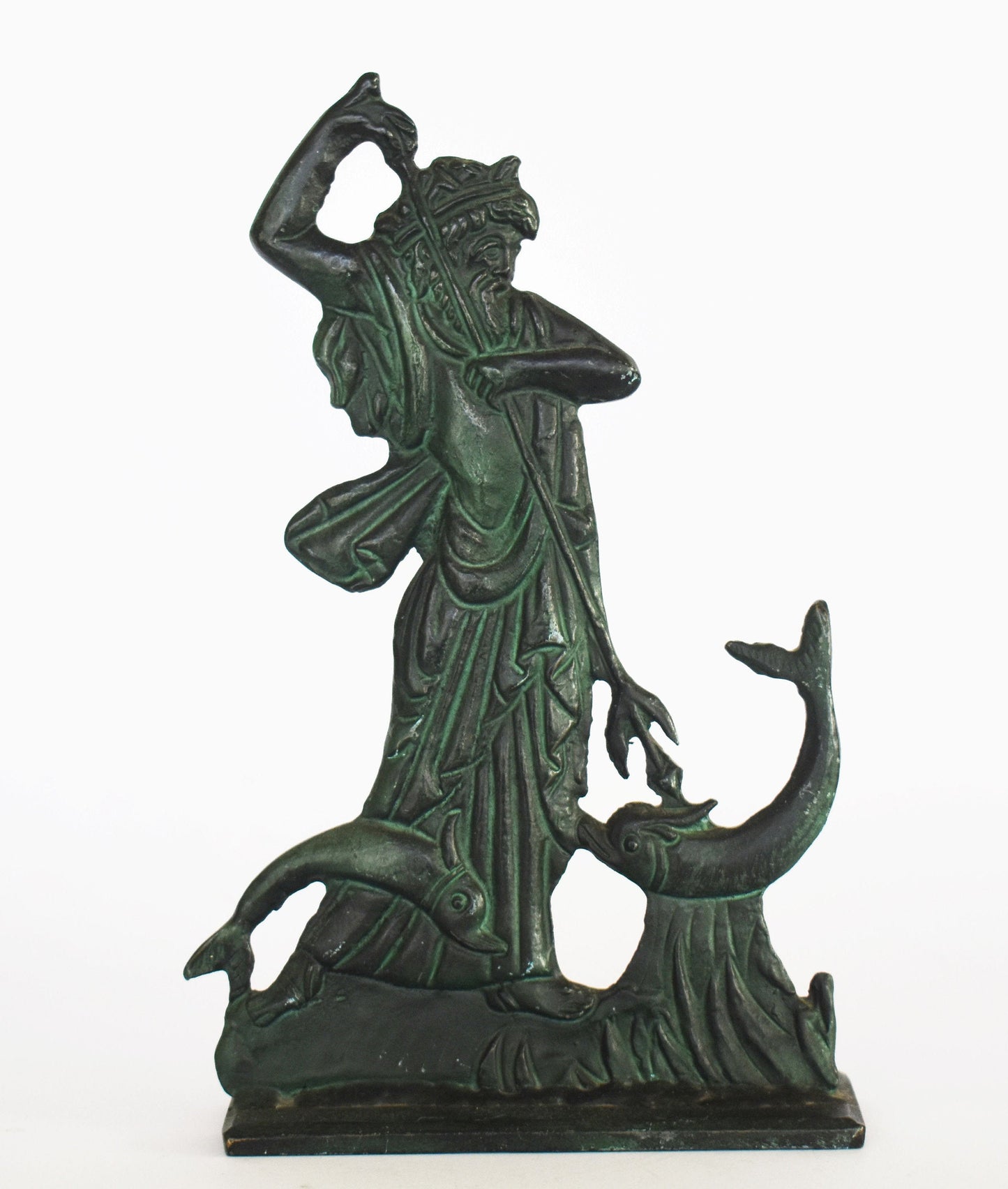 Poseidon Neptune - Greek Roman God of the Sea, Storms, Earthquakes and Horses - pure bronze  statue