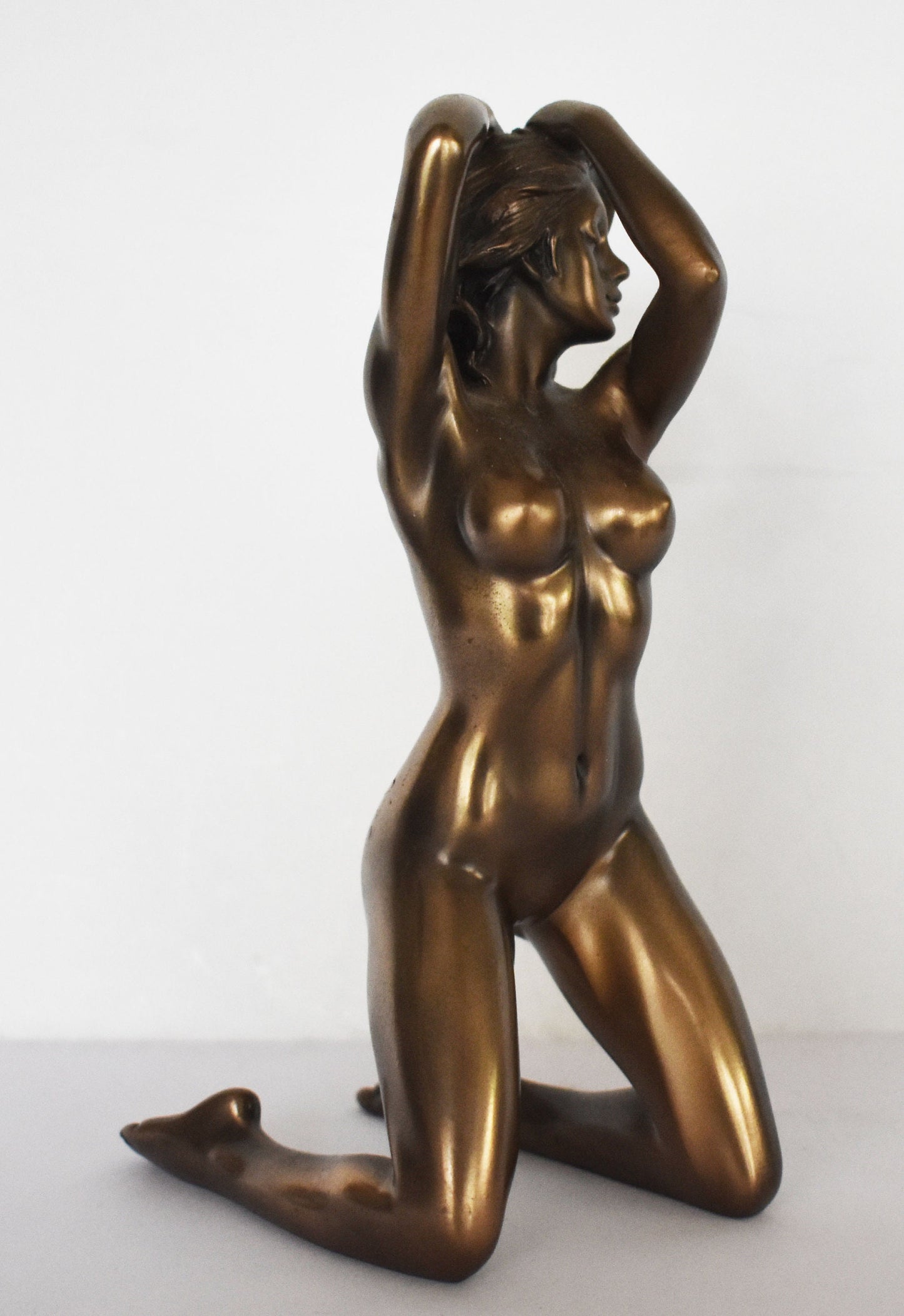 Naked Female Statue - always sensuous, sometimes provocative, even erotic - very popular choice for decoration - Cold Cast Bronze Resin