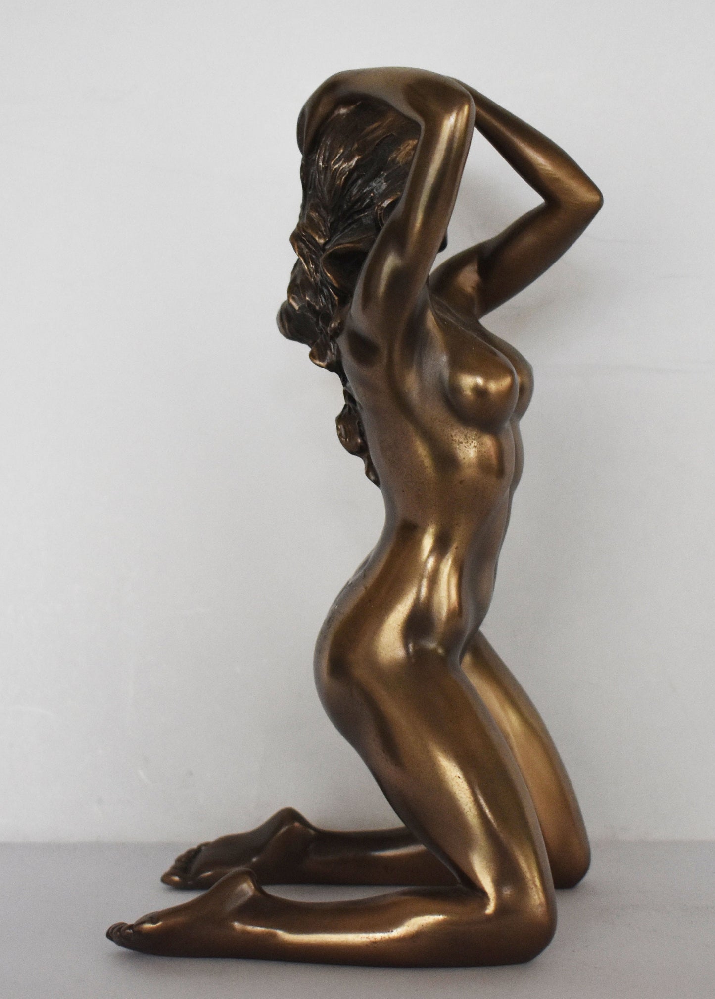 Naked Female Statue - always sensuous, sometimes provocative, even erotic - very popular choice for decoration - Cold Cast Bronze Resin