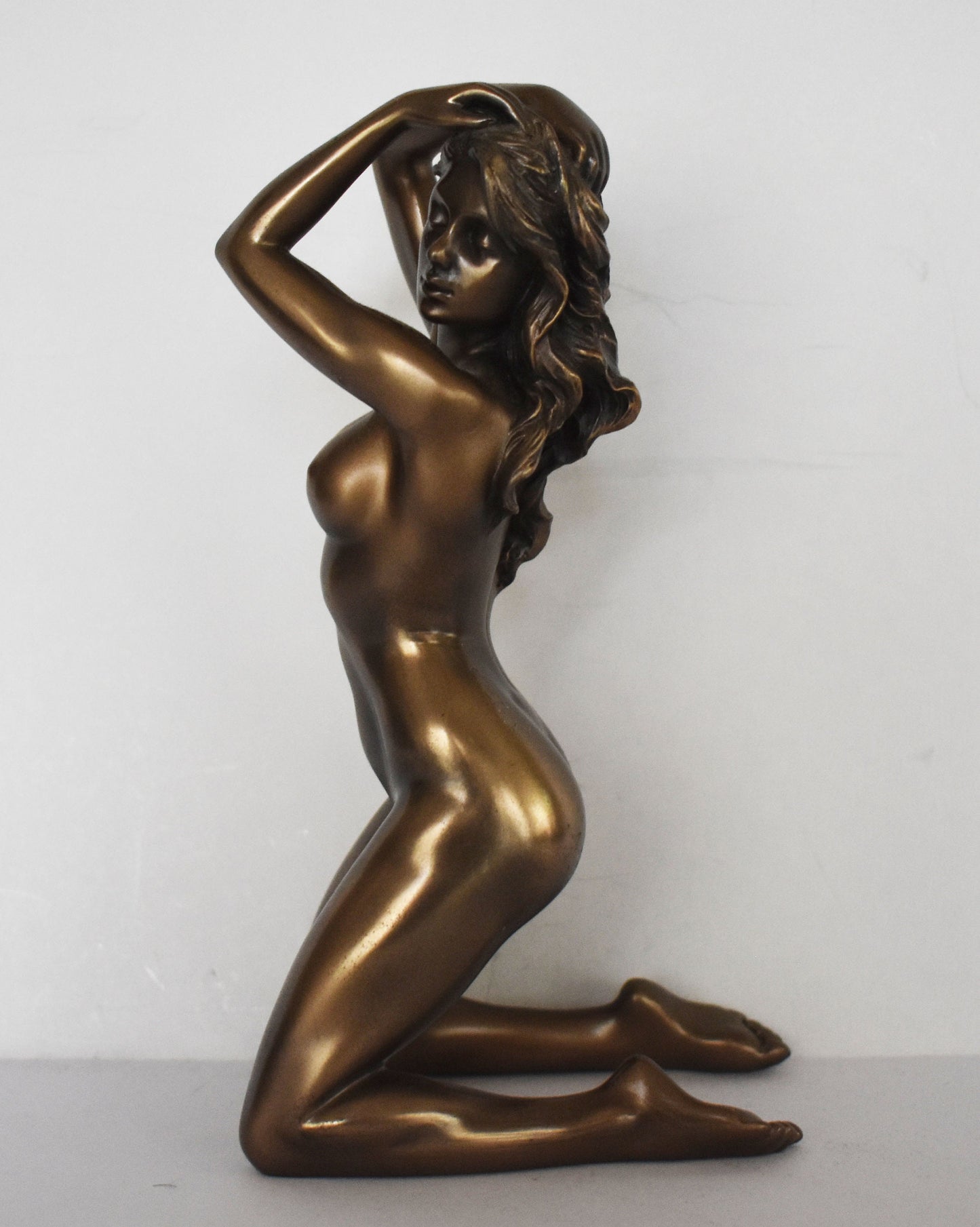 Naked Female Statue - always sensuous, sometimes provocative, even erotic - very popular choice for decoration - Cold Cast Bronze Resin