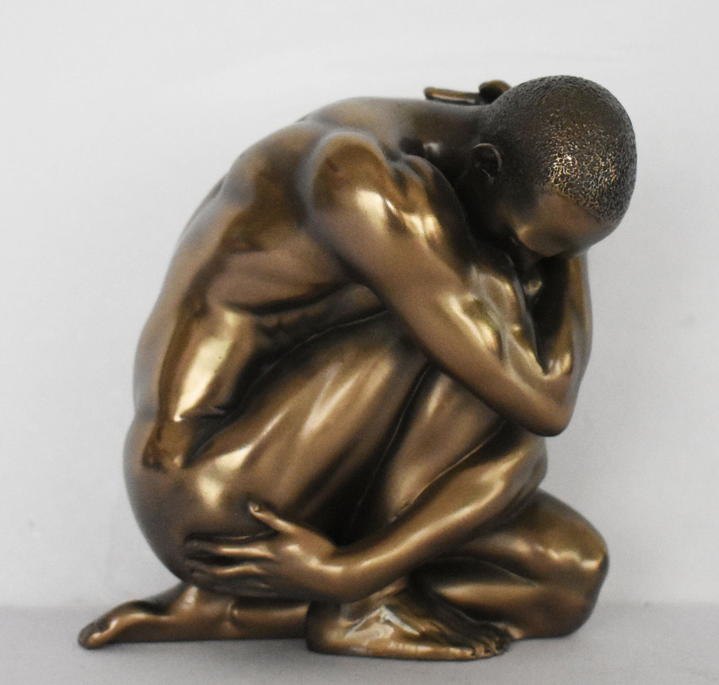 Naked Male Statue - Erotic Art -  no heart can ever feel a sweeter joy than mine - Cold Cast Bronze Resin